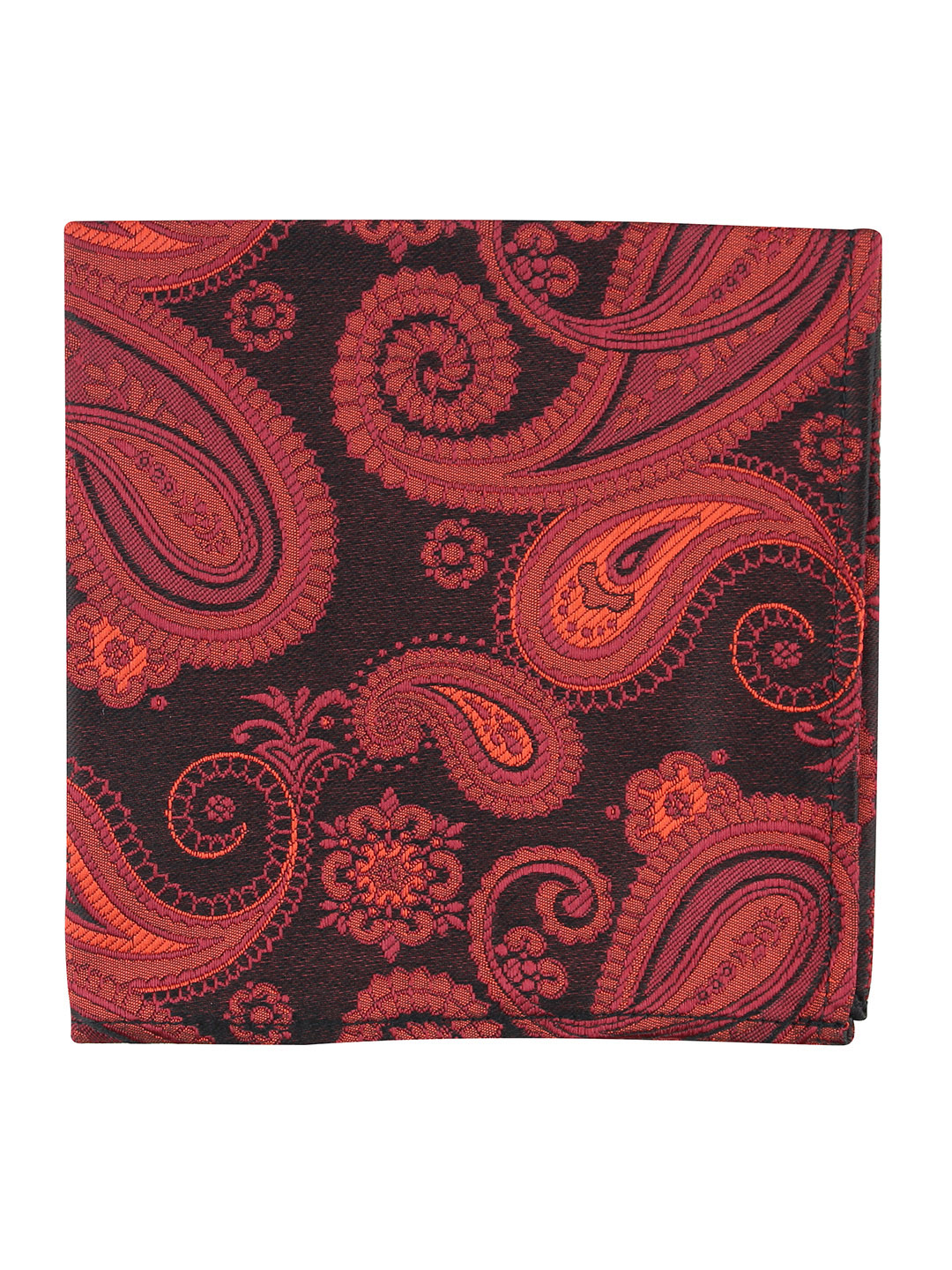 Kavove Maroon The Royal Paisley Pocket Square