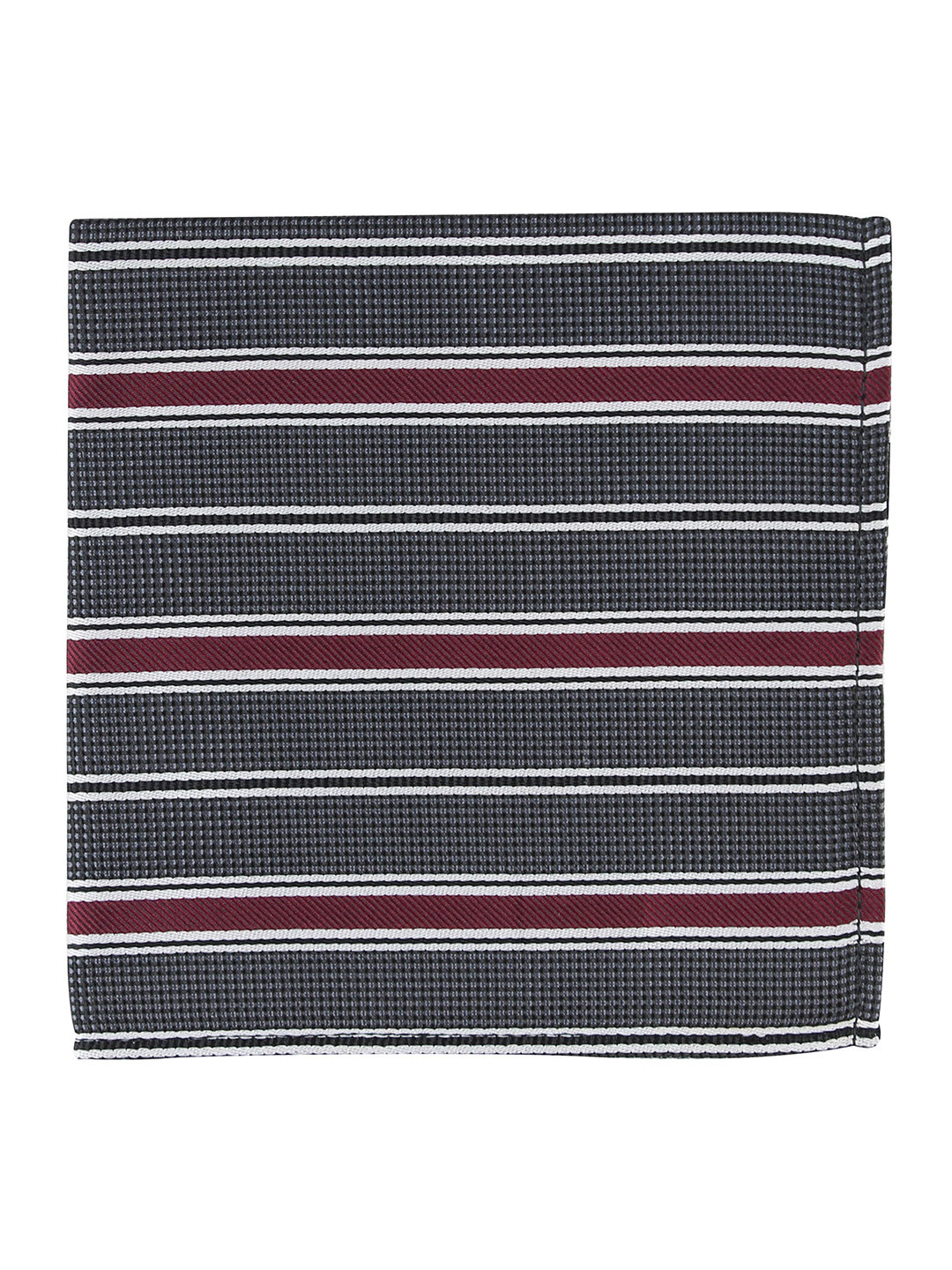 Kavove Men The Divine Grey Striped Pocket Square