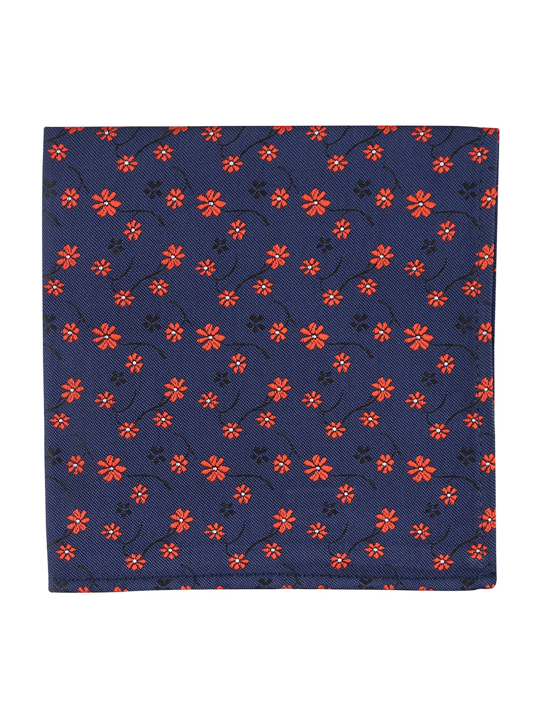 Kavove  Men Blue The Enchanting Floral Printed Pocket Square