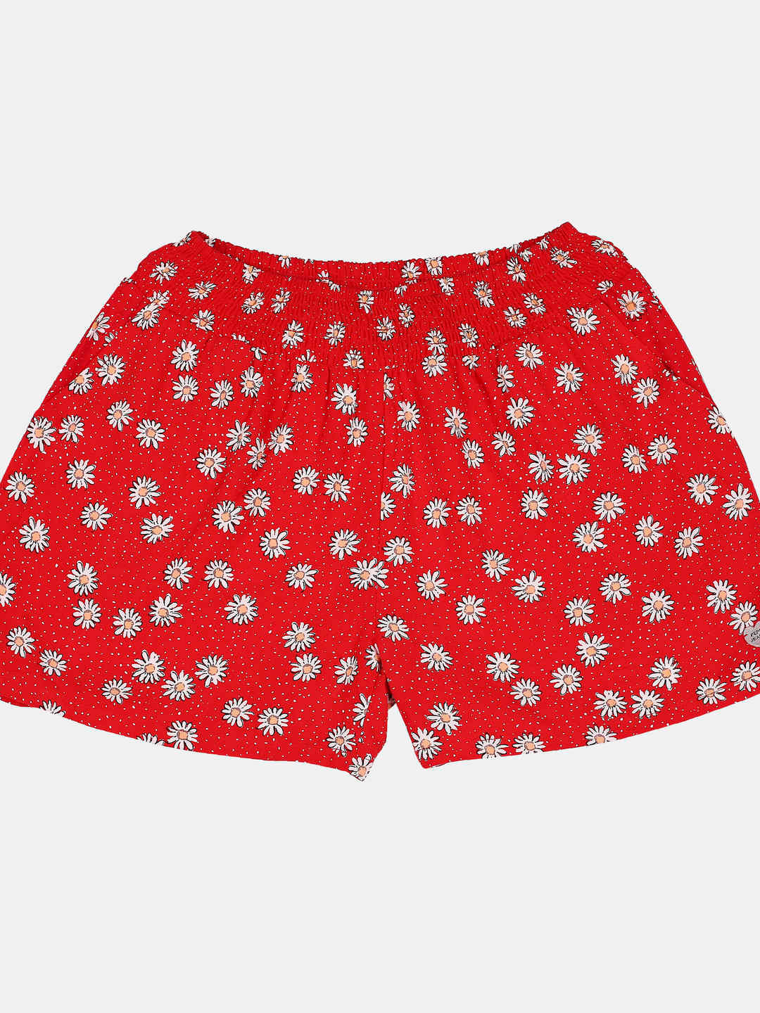 Pepe Jeans Girls Red Floral Printed Shorts
