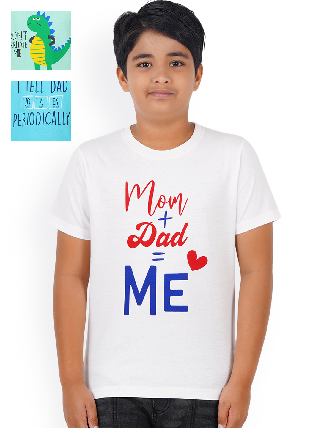 PRIDE APPAREL Boys Green & White 3 Printed Running T-shirt