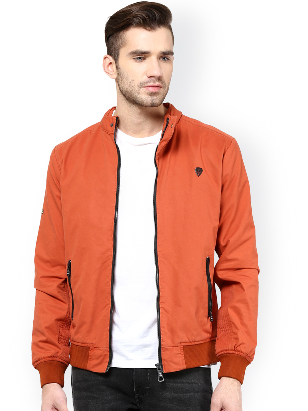 rust orange jacket