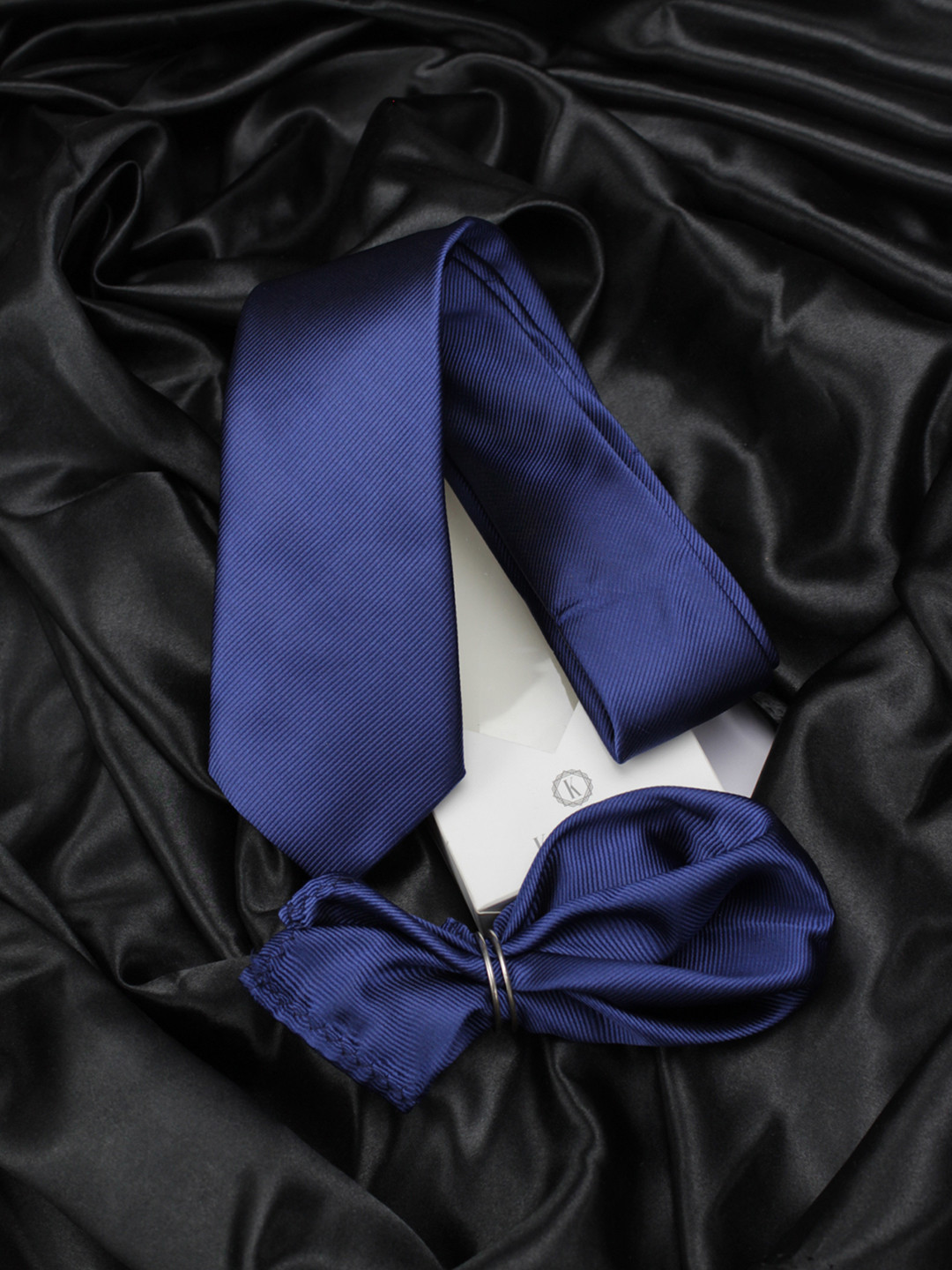 Kavove Men Blue Elegant Solid Accessory Gift Set