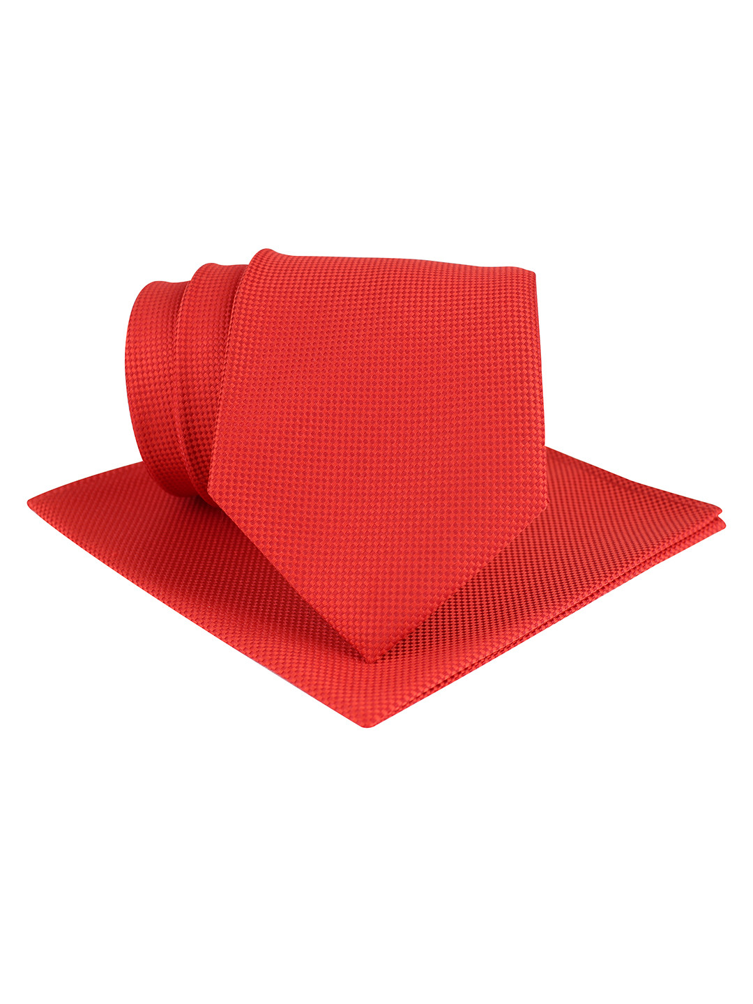 Kavove Men Red The Elegant Self Checkered Accessory Gift Set