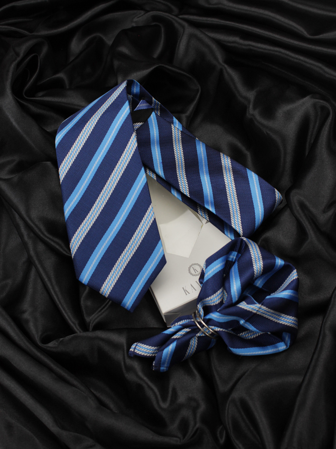 Kavove Blue The Sharp Striped Accessory Gift Set