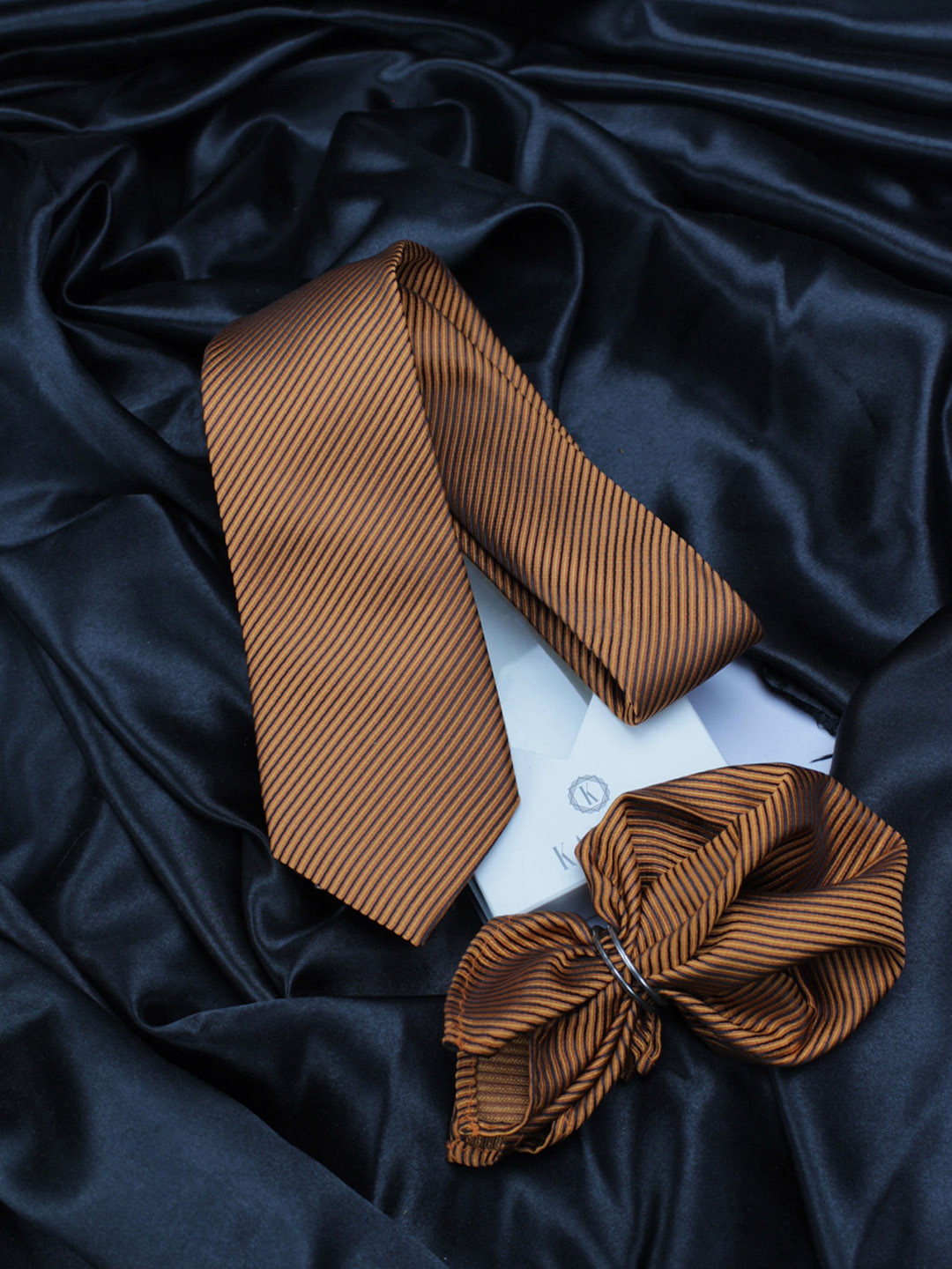 Kavove Brown The Phoenix Striped Accessory Gift Set