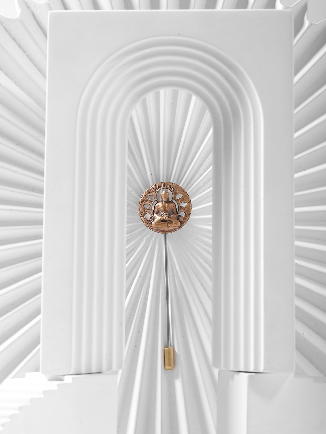 COSA NOSTRAA Gold Toned Toned The Enlightened Buddha Lapel Pin