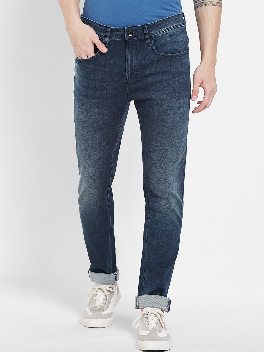 Pepe Jeans Men Blue Super Skinny Fit Light Fade Stretchable Jeans