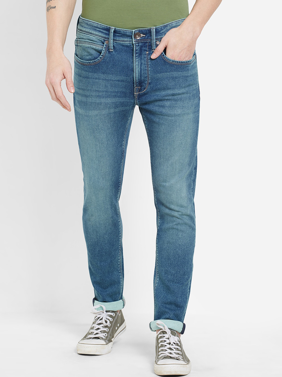 Pepe Jeans Men Blue Super Skinny Fit Light Fade Stretchable Jeans