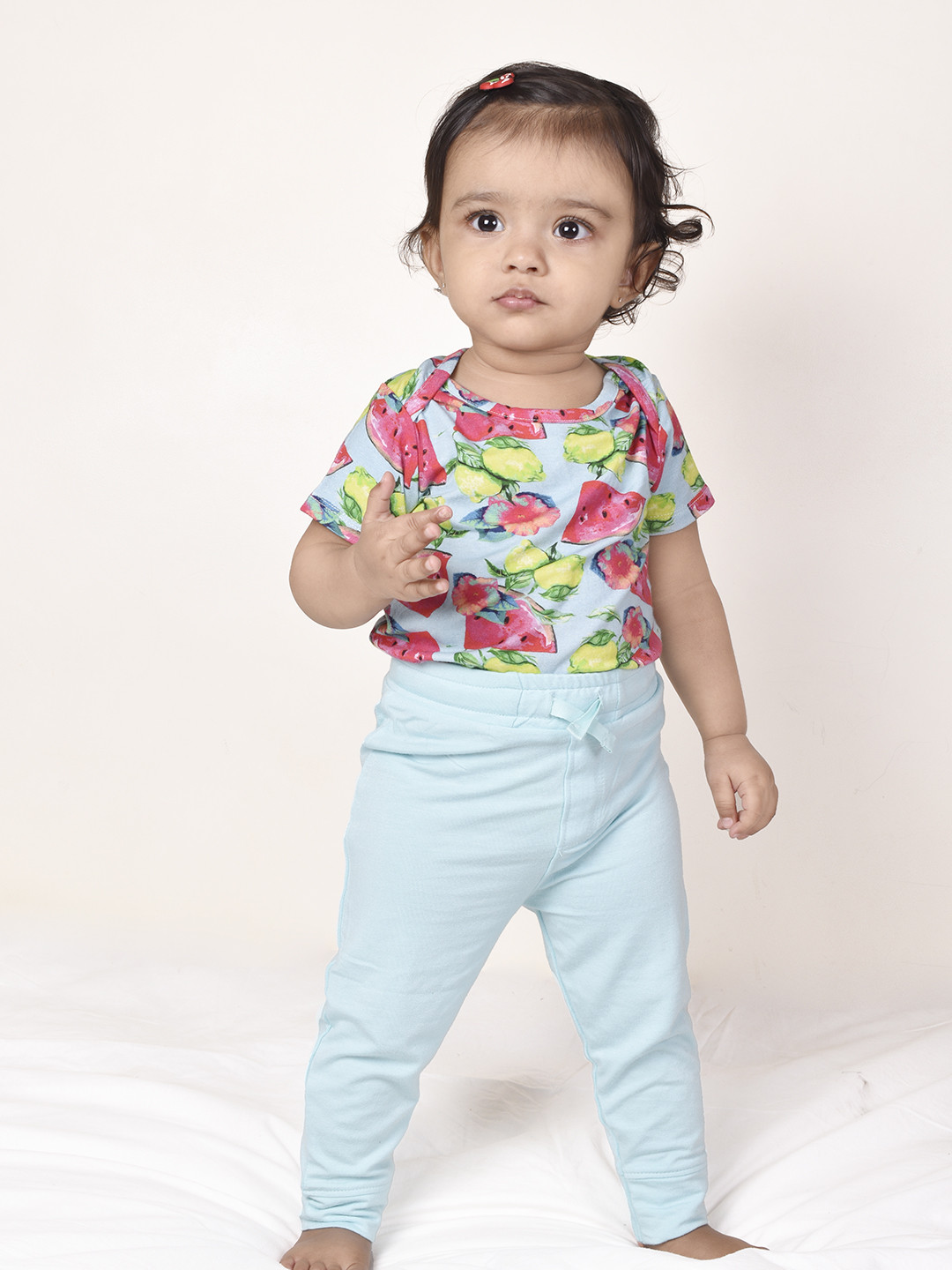 Softsens Kids Multicoloured Bamboo Baby Bodysuit & Bottom