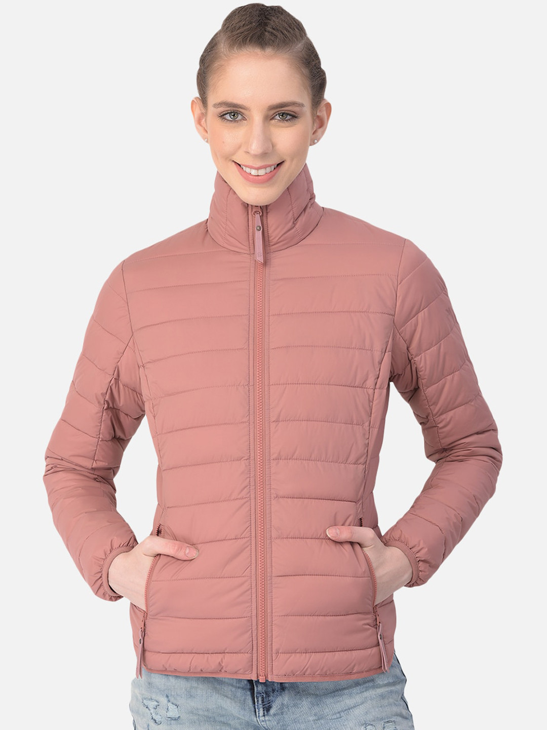 Woodland Women Mauve Water Resistant Puffer Jacket