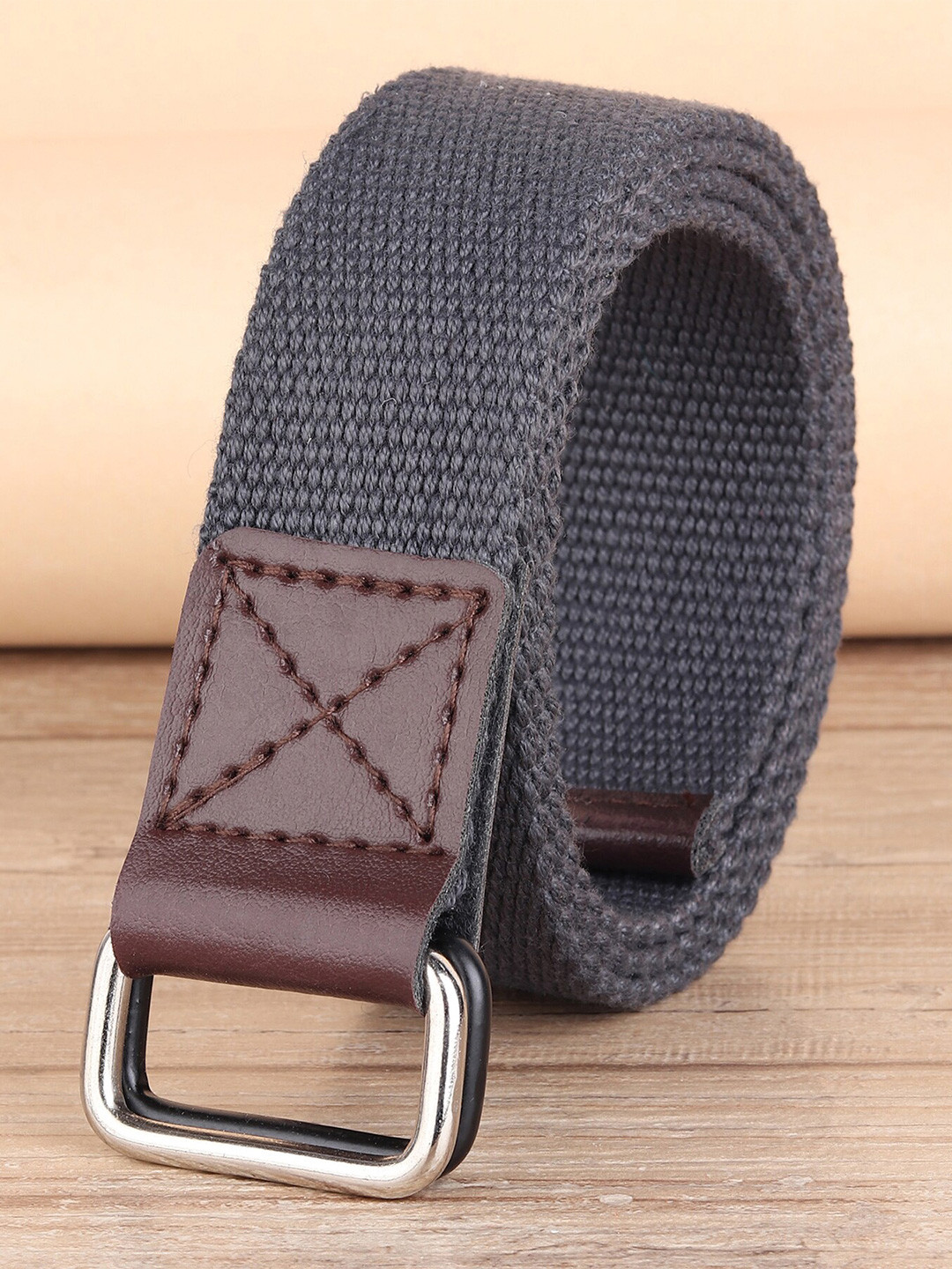 ZORO Men Green Textured Canvas Belt