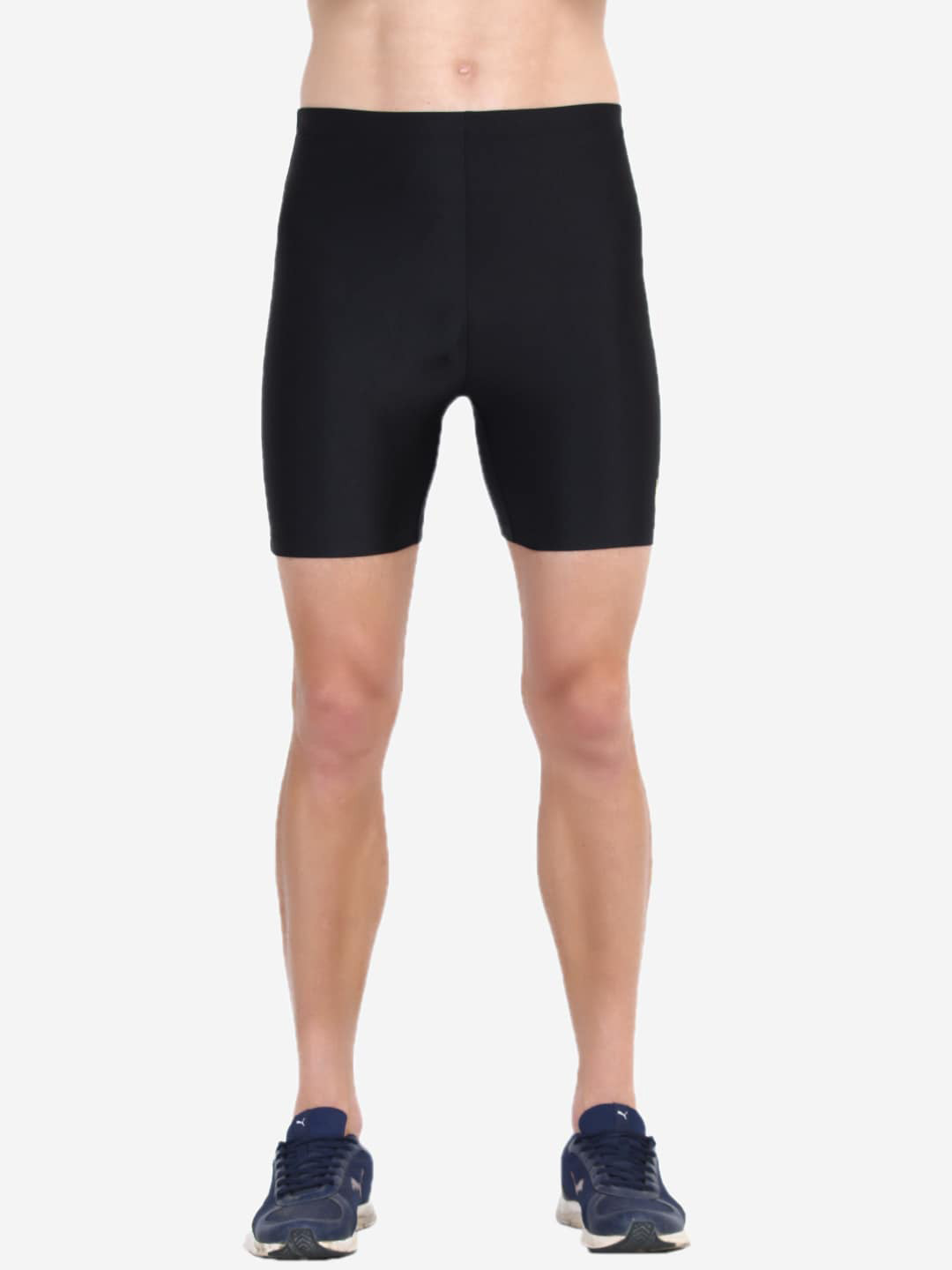 Beau Design Men Black Slim Fit Biker Shorts