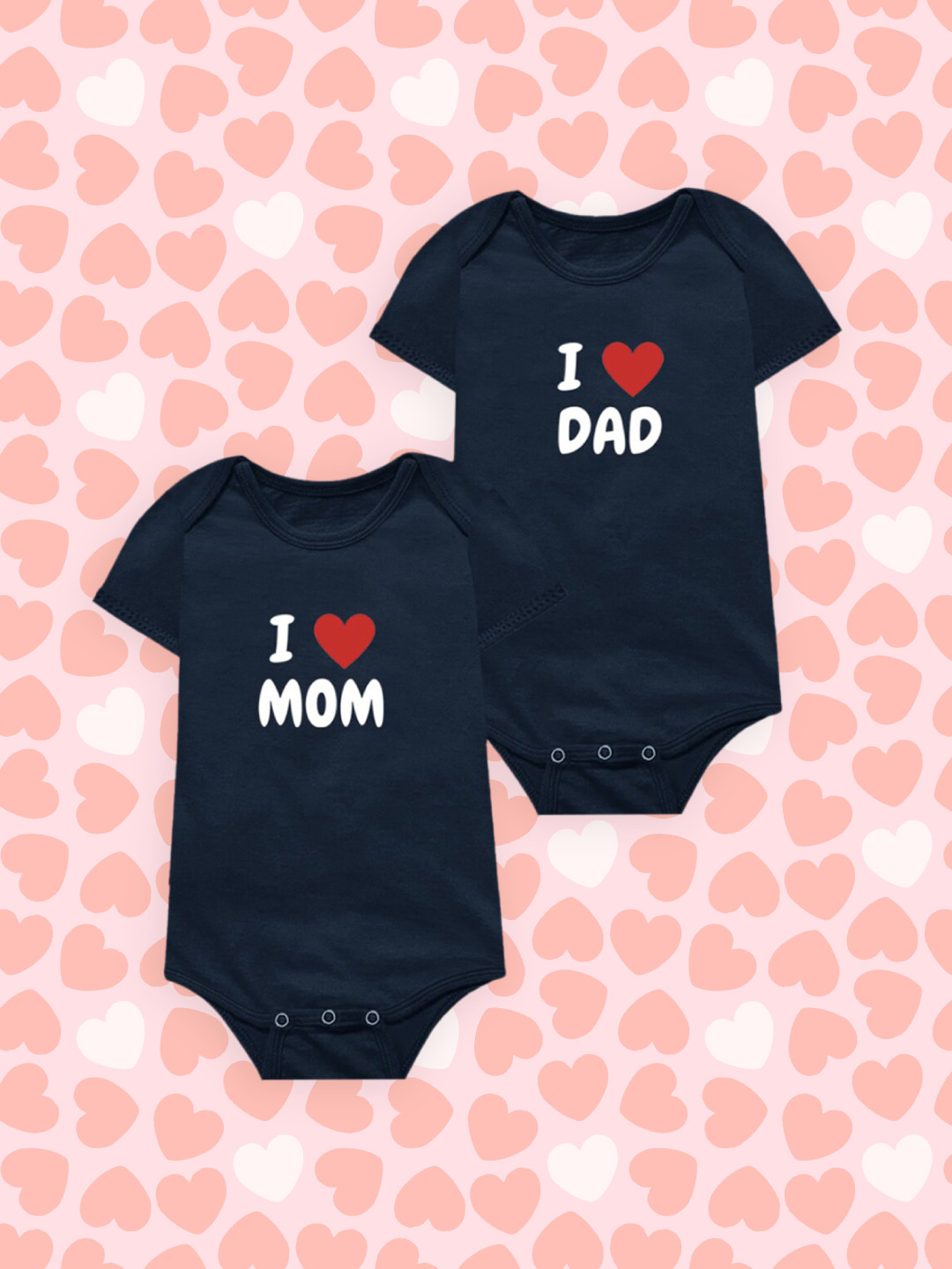 A.T.U.N. Unisex Kids Pack of 2 Navy Baby Bodysuit