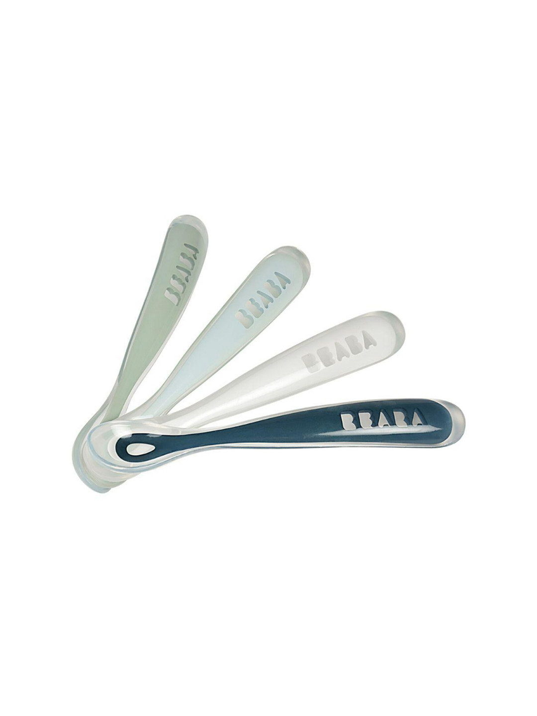 BEABA Set of 4 Ergonomic 1st Stage Silicone Spoons