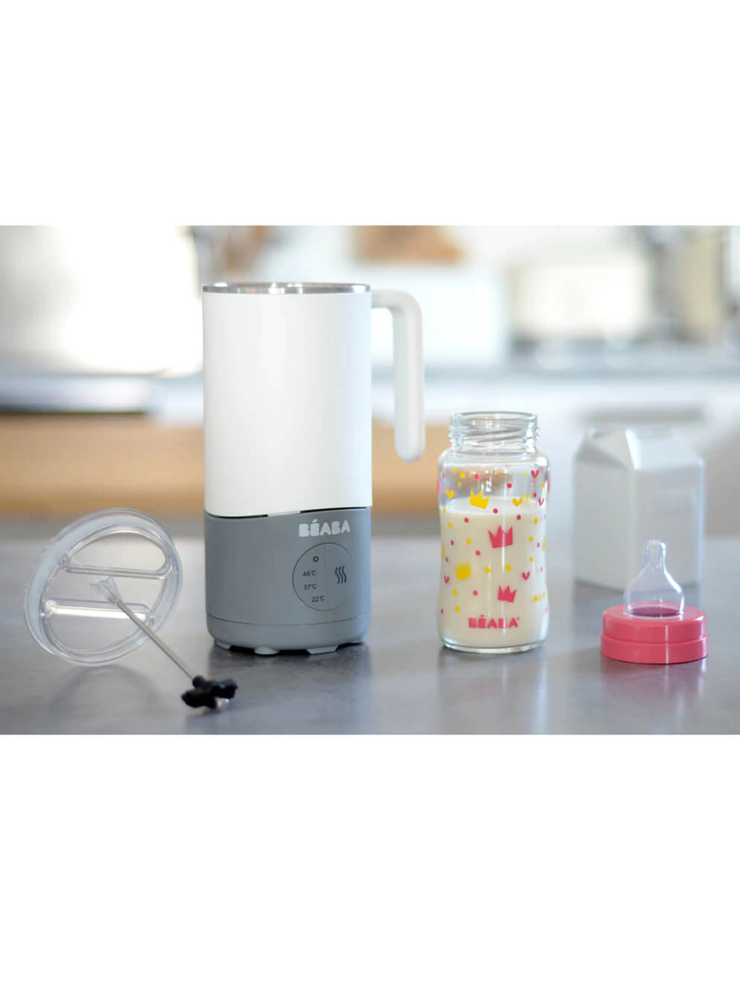 BEABA White & Grey Milk Warmer