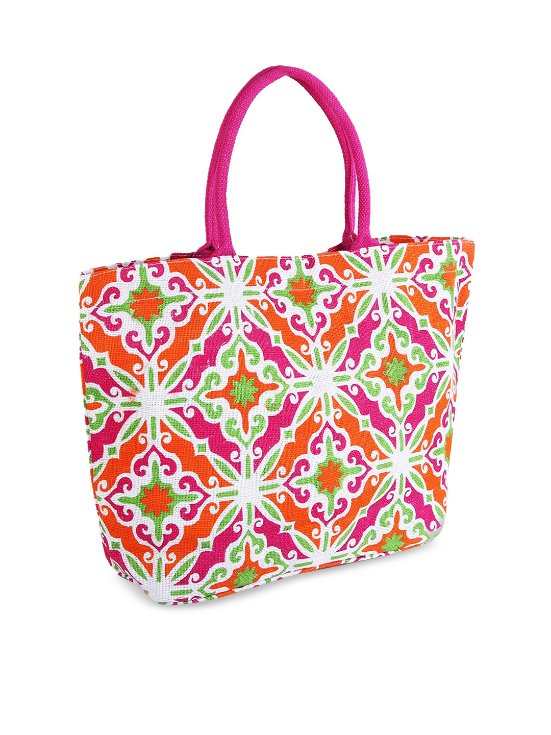 earthbags Pink Floral Oversized Bucket Tote Bag