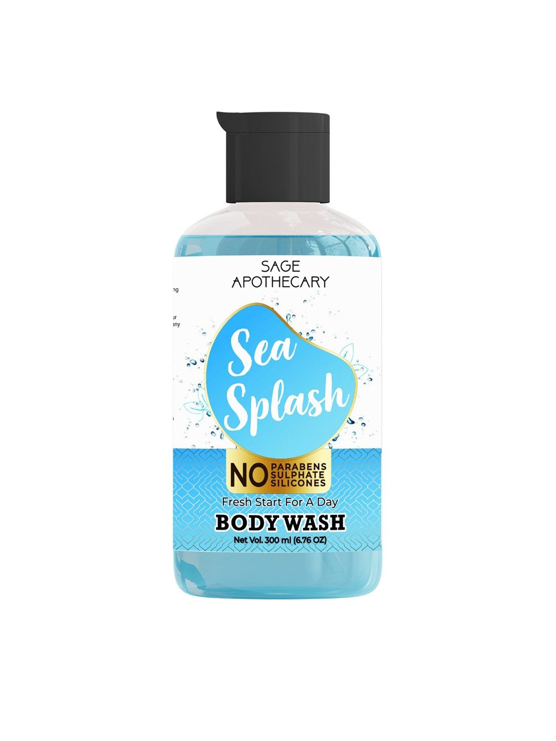 SAGE APOTHECARY Sea Splash Body Wash for Skin Cleansing & Refreshing - 300 ml