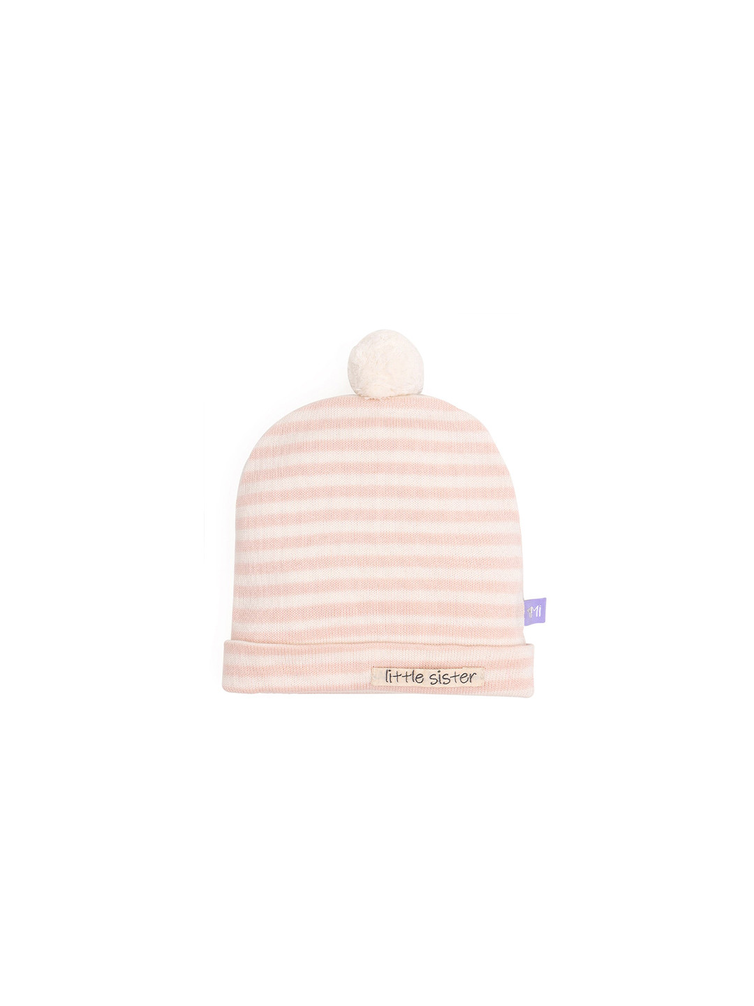 MiArcus Girls Pink Striped Beanie