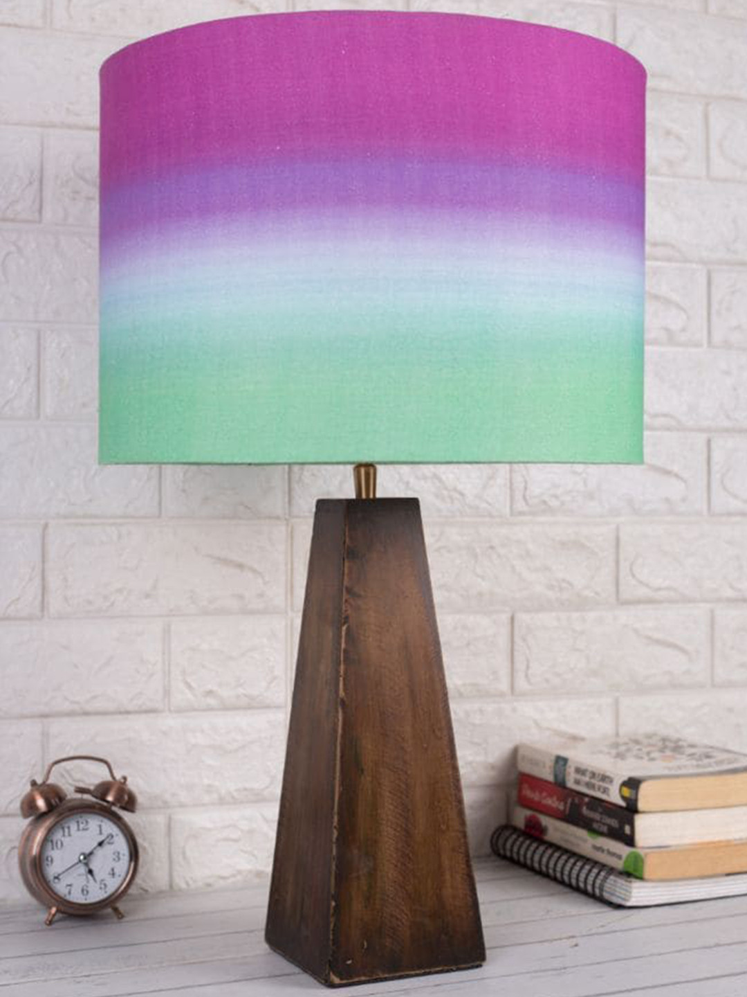 Grated Ginger Brown Contemporary Tree Trunk Table Lamp with Shade