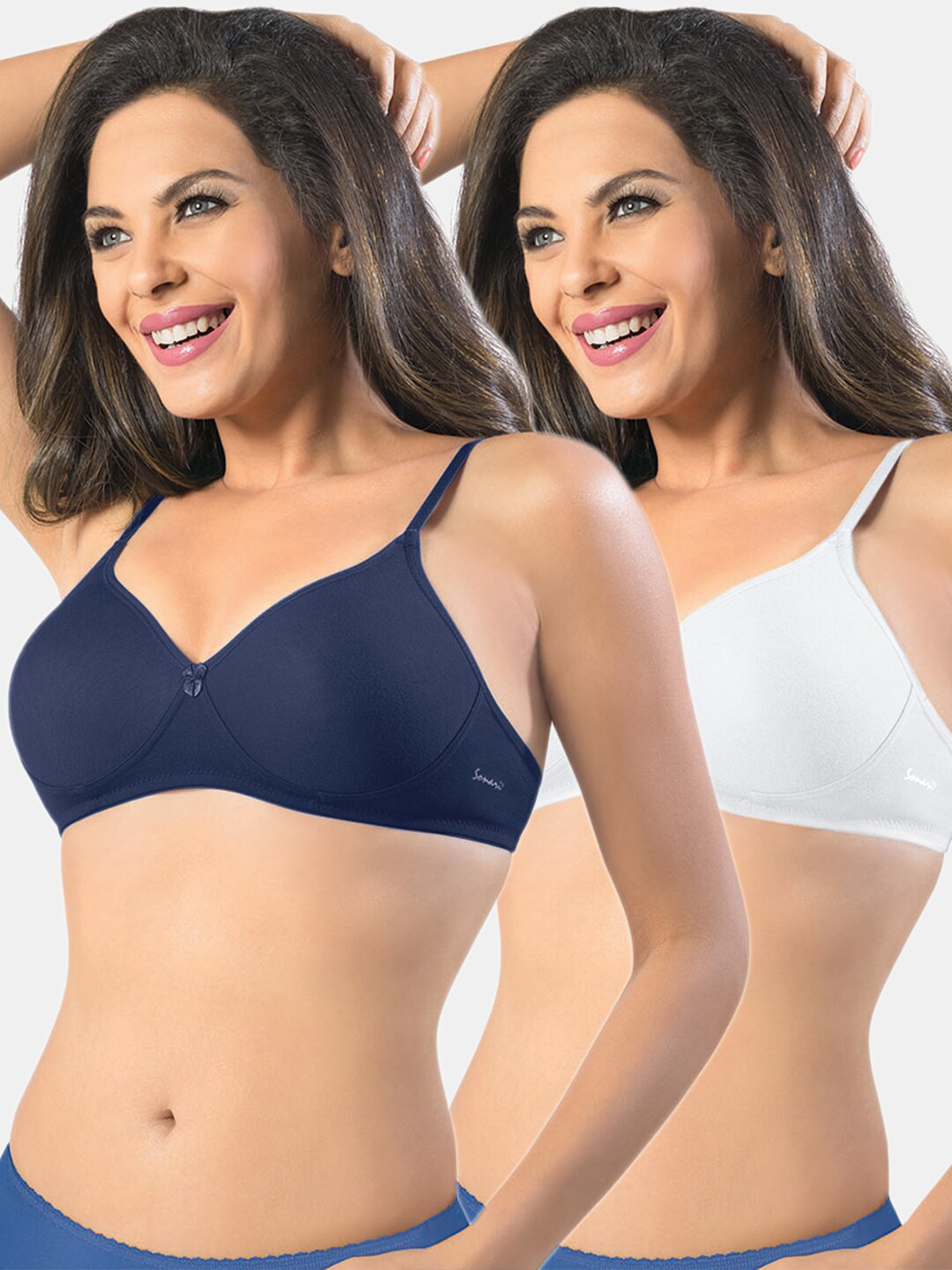 Sonari Navy Blue & White Bra