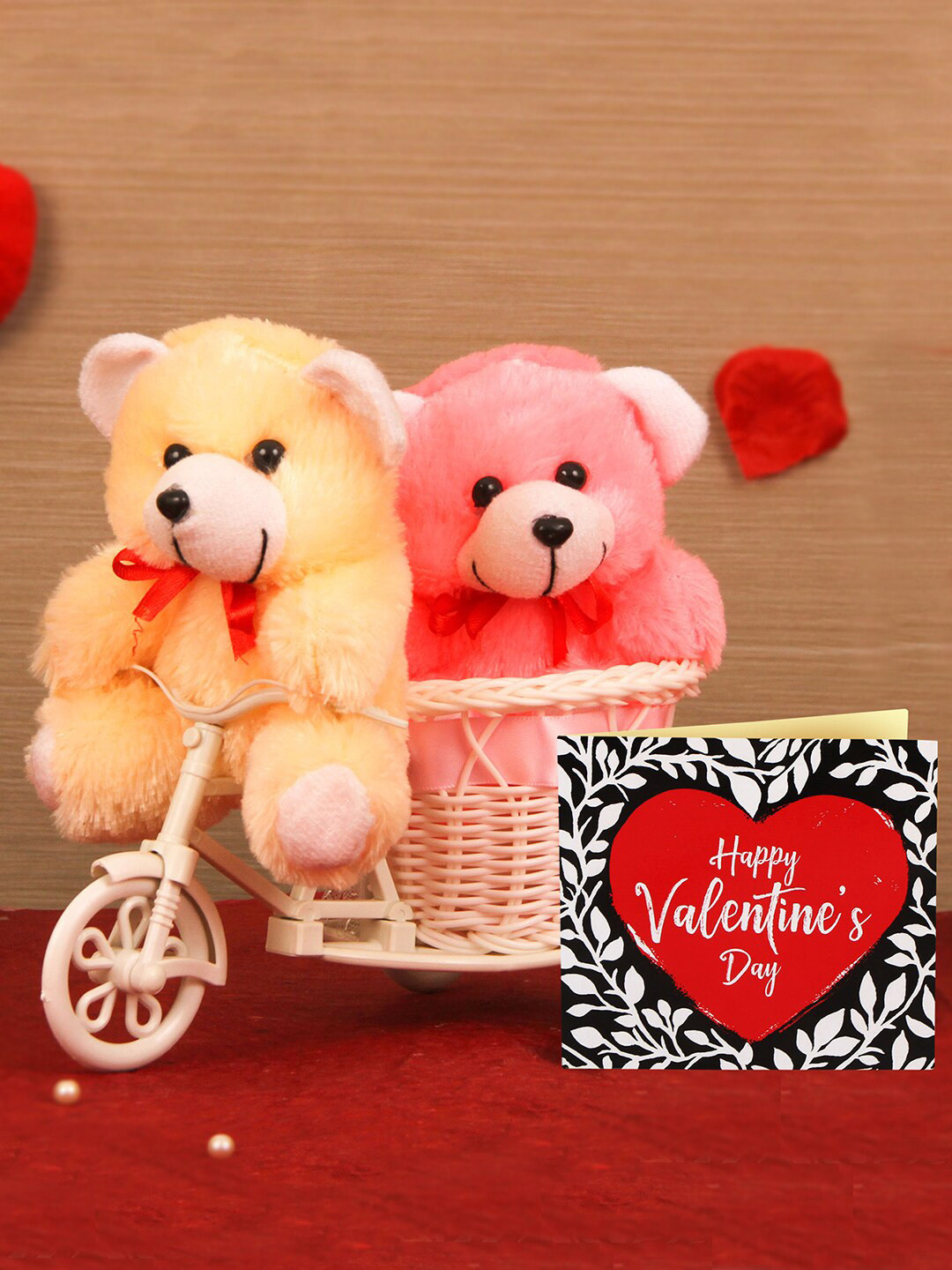 TIED RIBBONS Pink& Peach-Coloured 4-Pieces Valentine Gift Set