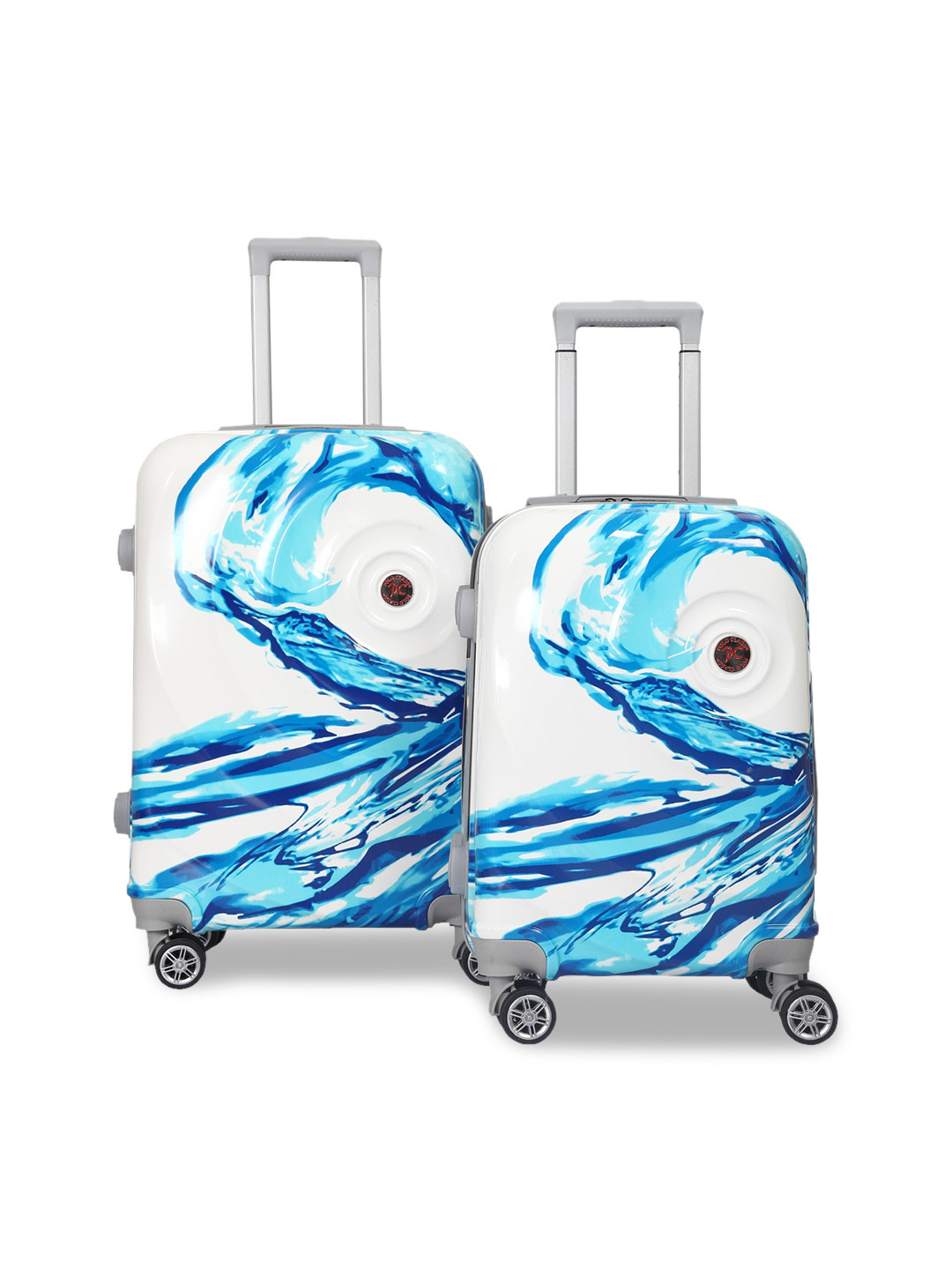 Polo Class Blue Set of 2 Printed Hard Case 360 Degree Rotation Trolley Bag