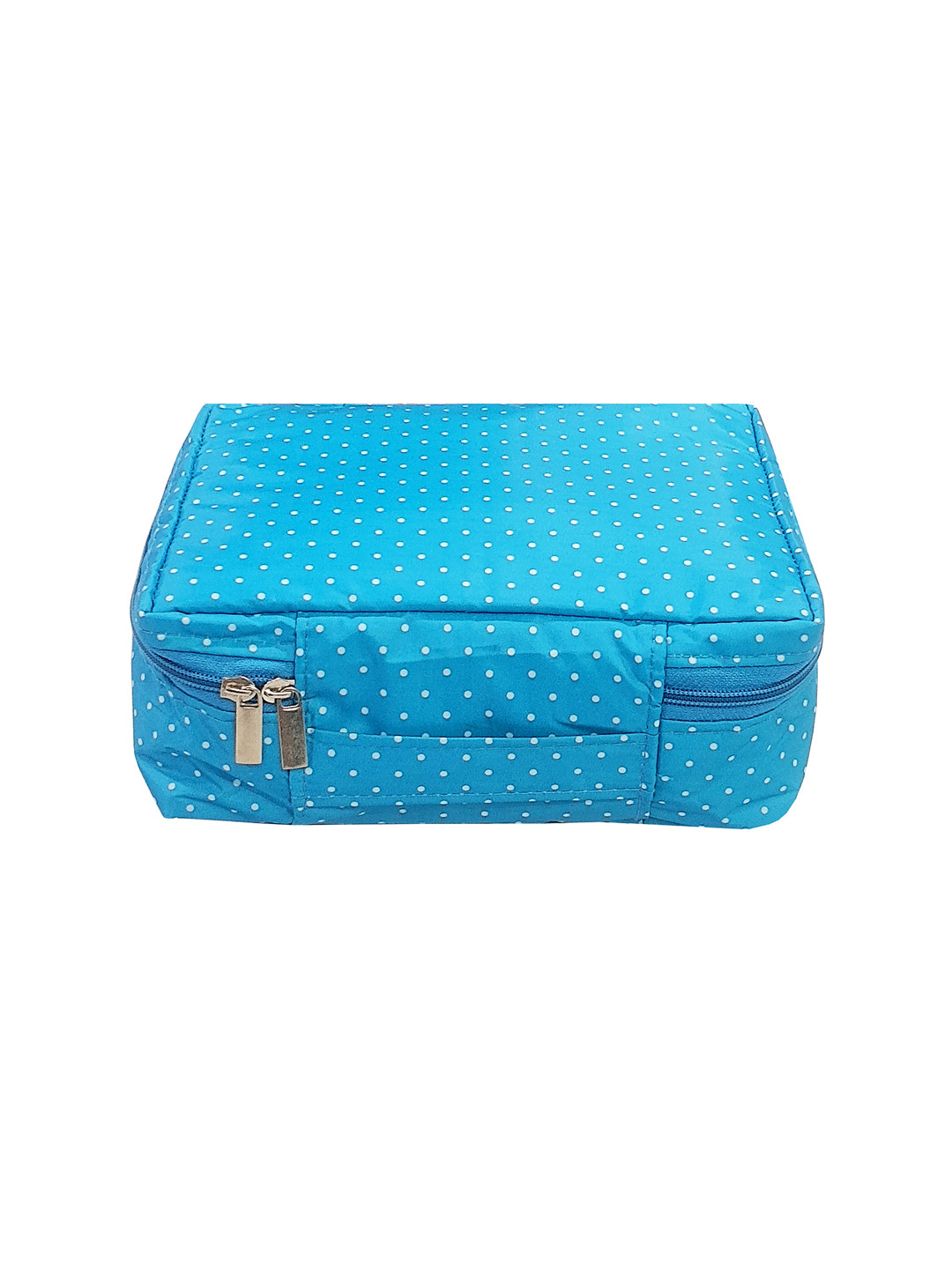 atorakushon Sky Blue & White Printed Makeup Storage Bag Jewellery Organisers