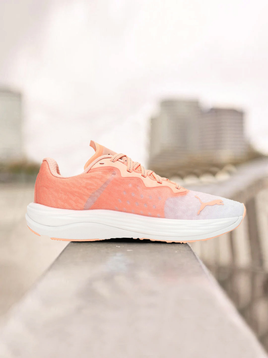 Puma Women Orange Velocity Nitro 2 Wildwash Running Shoes