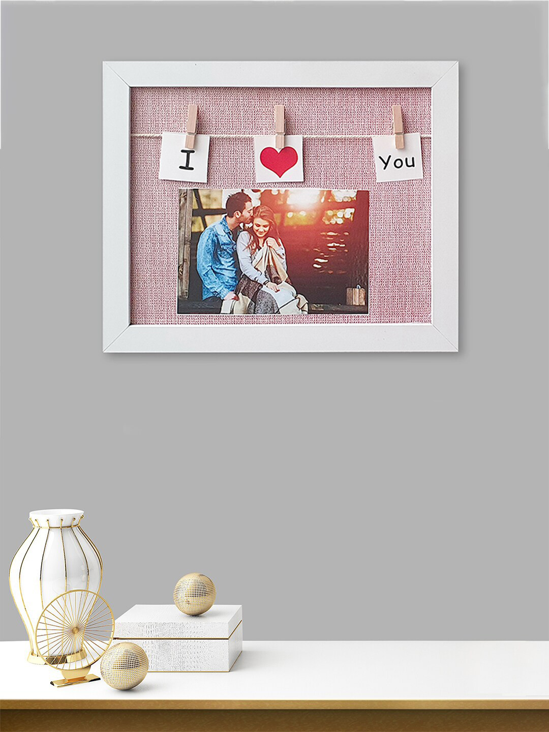 Art Street White & Pink Photo Frame