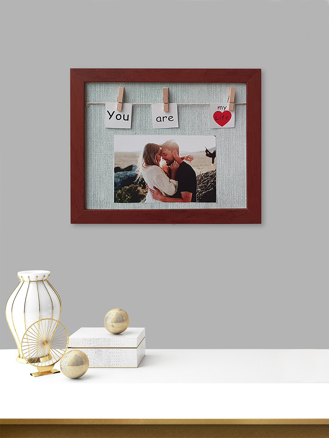 Art Street Brown Solid Rectangle Wall Hanging Photo Frame