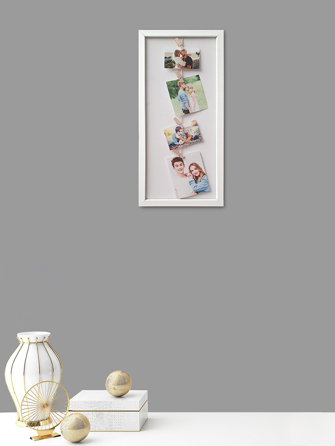 Art Street White Rectangular Wall Hanging Photo Frame