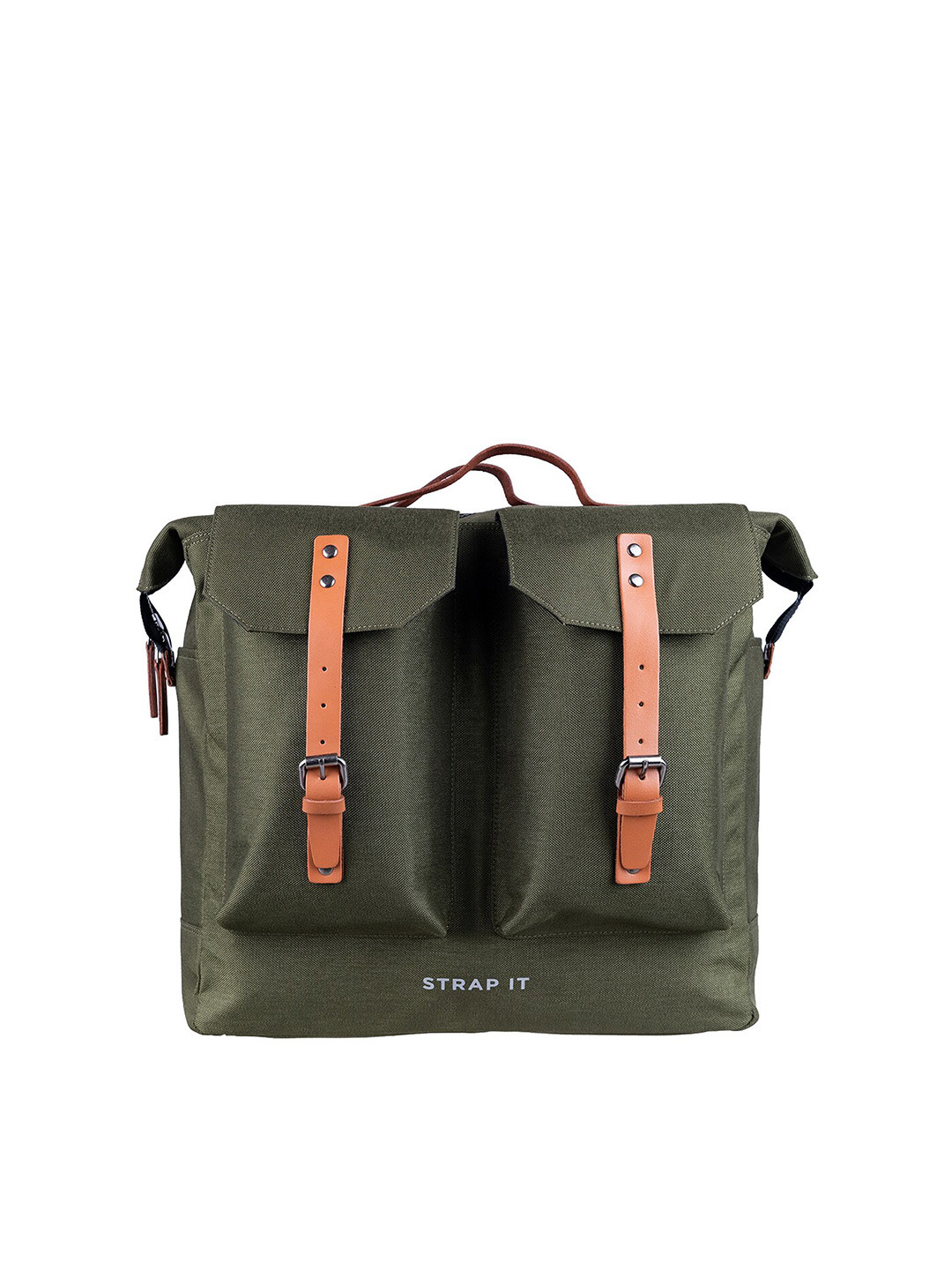 STRAP IT Unisex Green Laptop Backpack