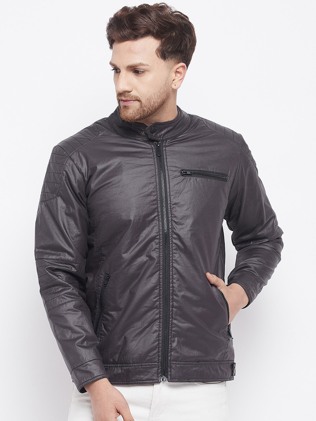 Duke Men Black Biker Jacket