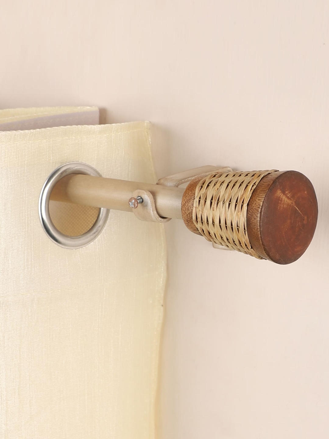 The Decor Mart Beige Pack of 4 Extendable Curtain Rods