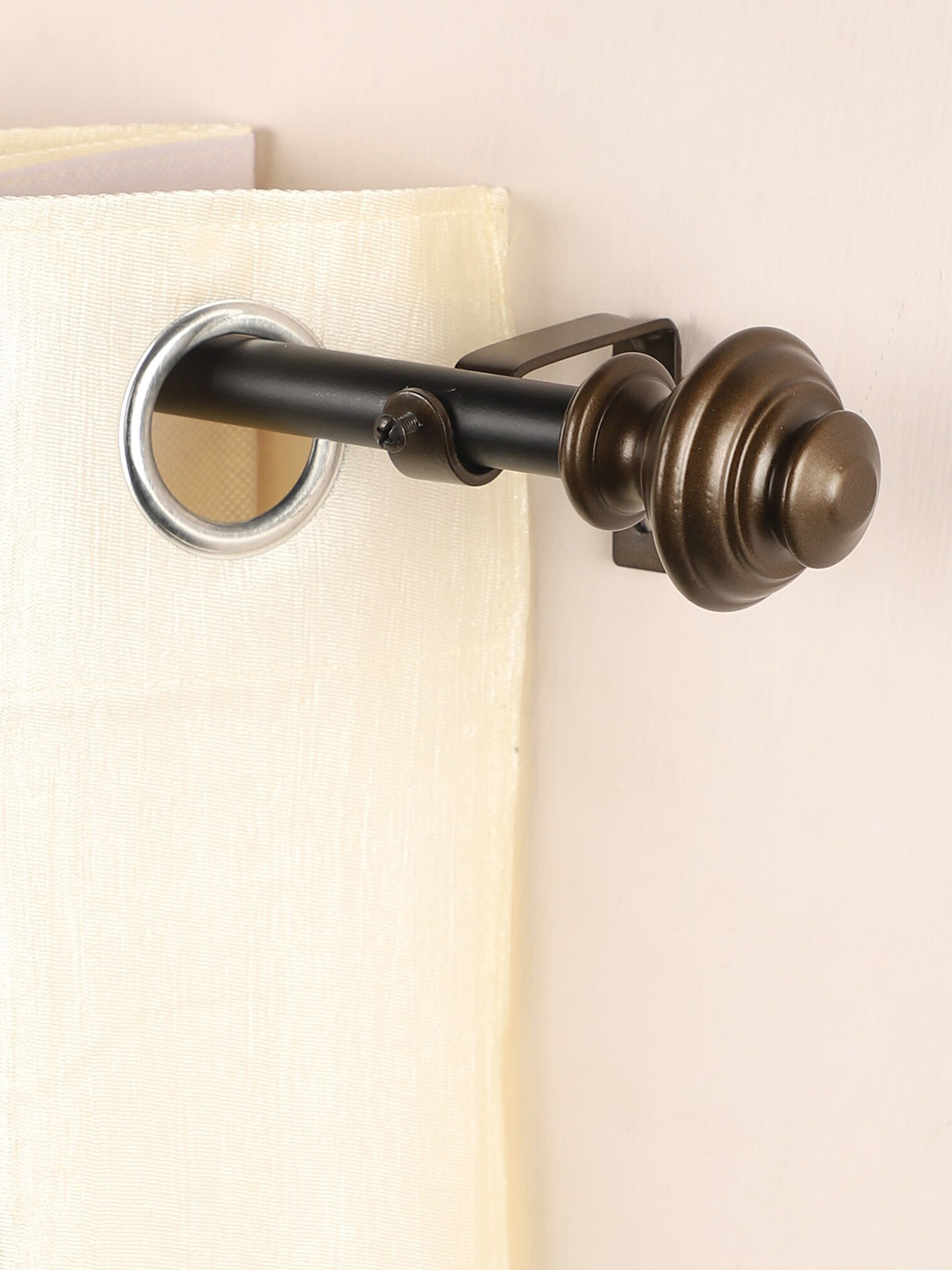 The Decor Mart Set of 4 Bronze Extendable Curtain Rods With Brackets