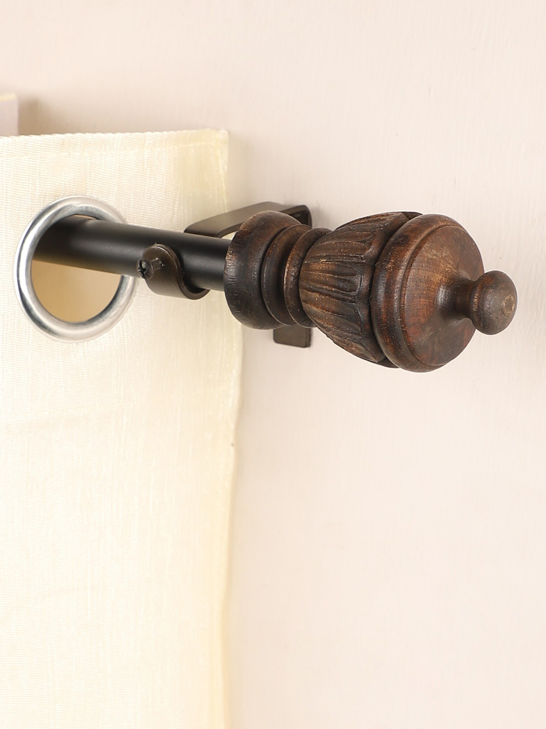 The Decor Mart Pack of 4 Grey Extendable Curtain Rod