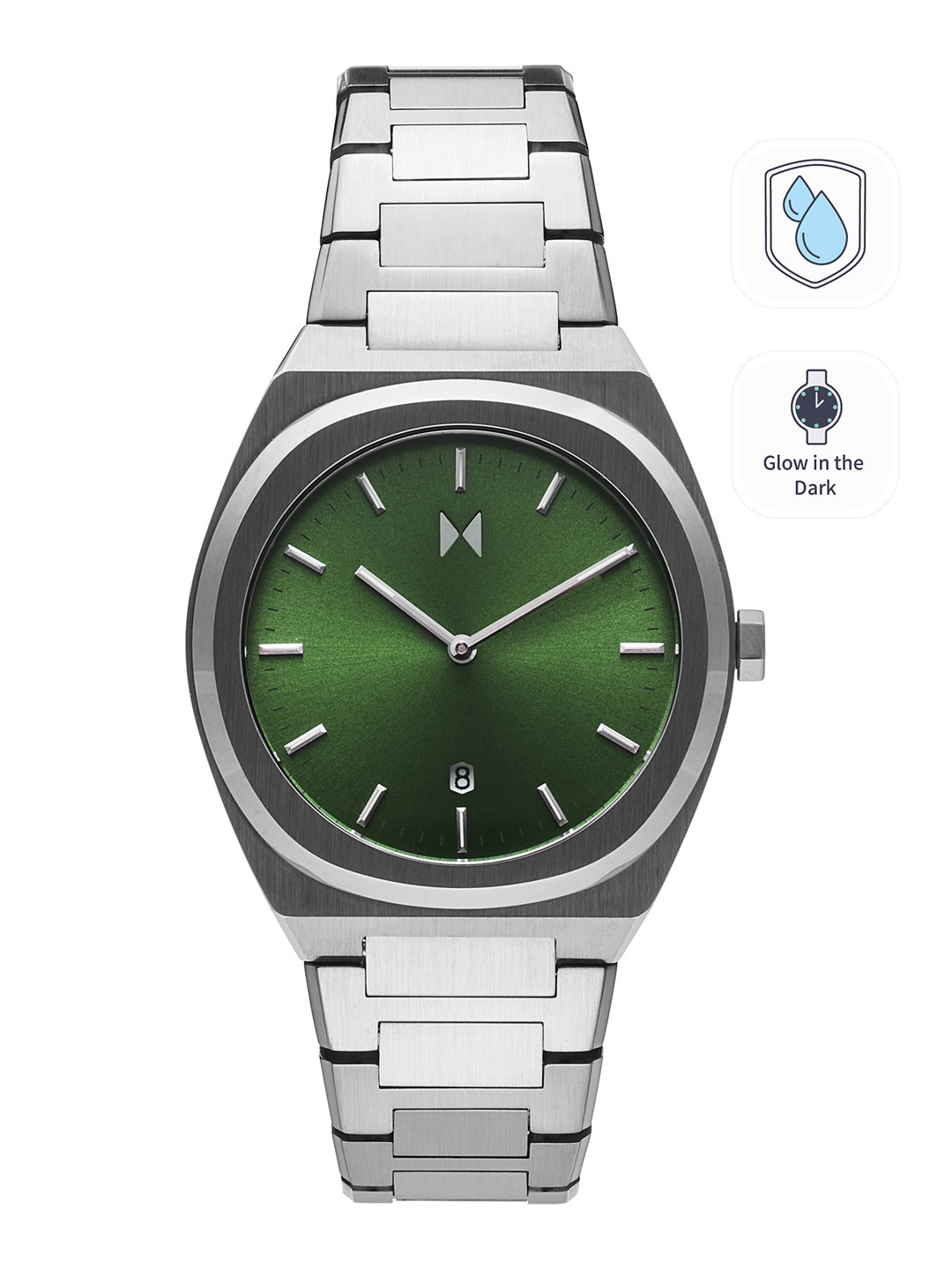 MVMT Men Sea Green Dial & Silver Toned Bracelet Style Straps Analogue Watch 28000170