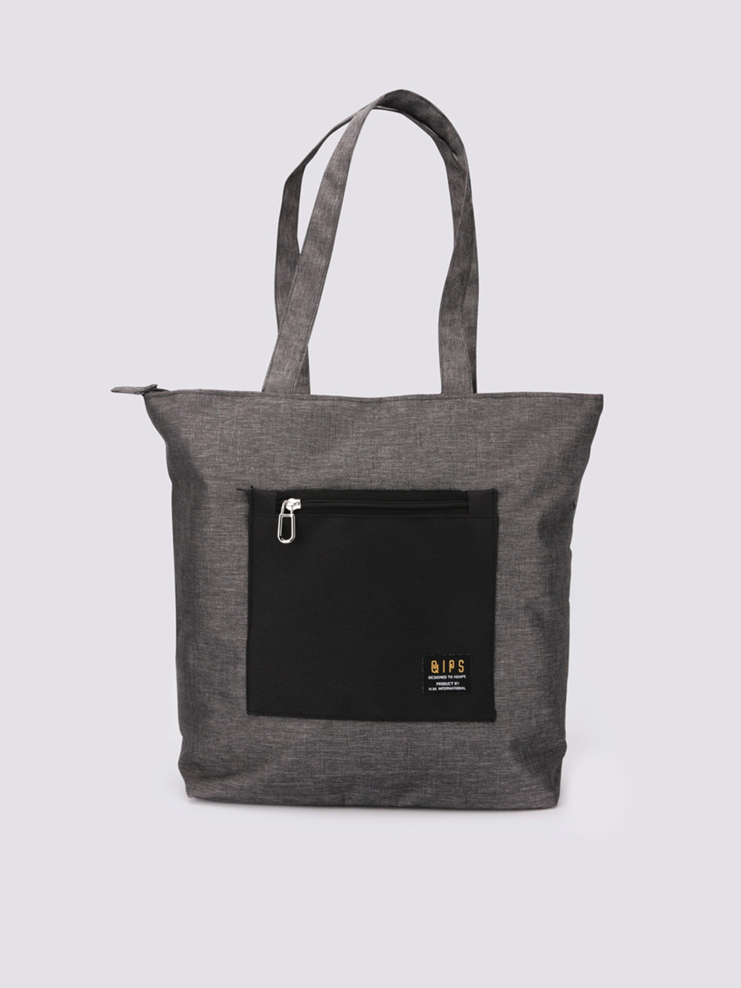 QIPS Grey Melange Shopper Tote Bag
