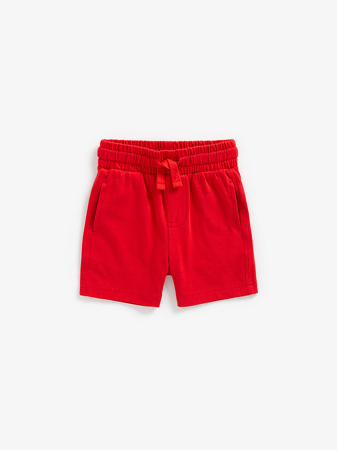 mothercare Infant Boys Red Solid Pure Cotton Regular Shorts