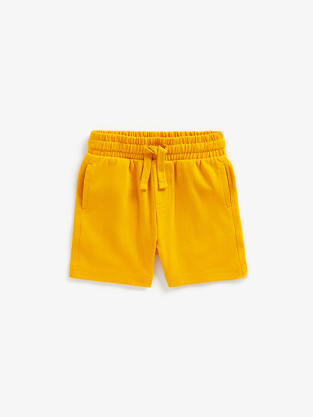 mothercare Infant Boys Yellow Solid Pure Cotton Regular Shorts