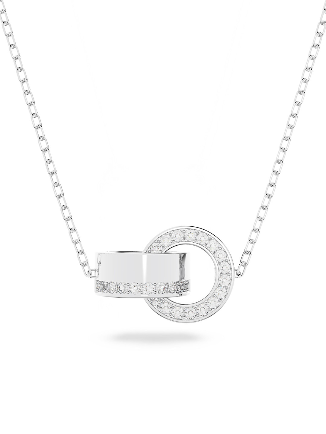 SWAROVSKI White & Silver-Toned Rhodium-Plated Pendant