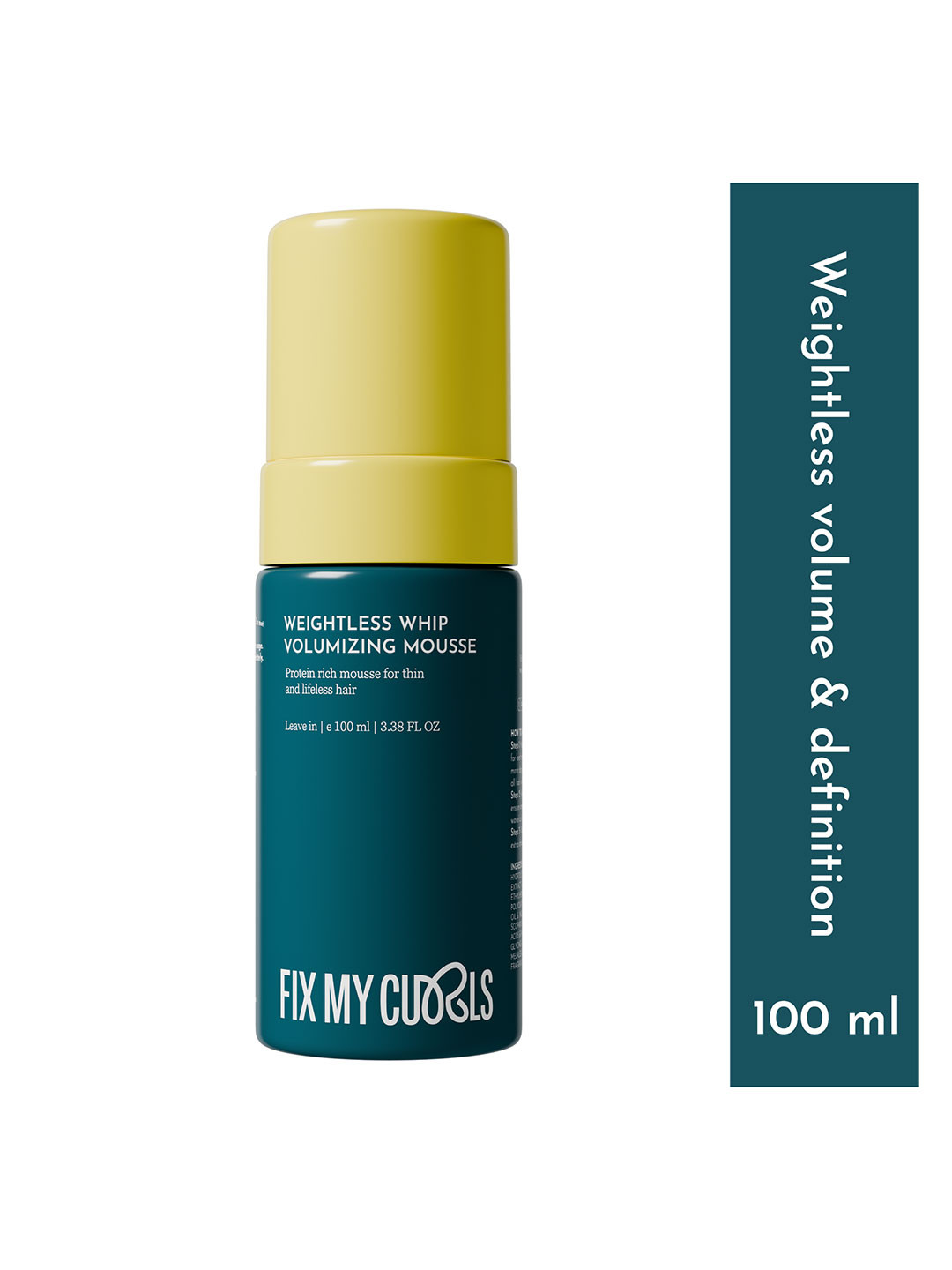 Fix My Curls Weightless Whip Vegan Wavy and Curly Hair Volumizing Mousse 100 ml
