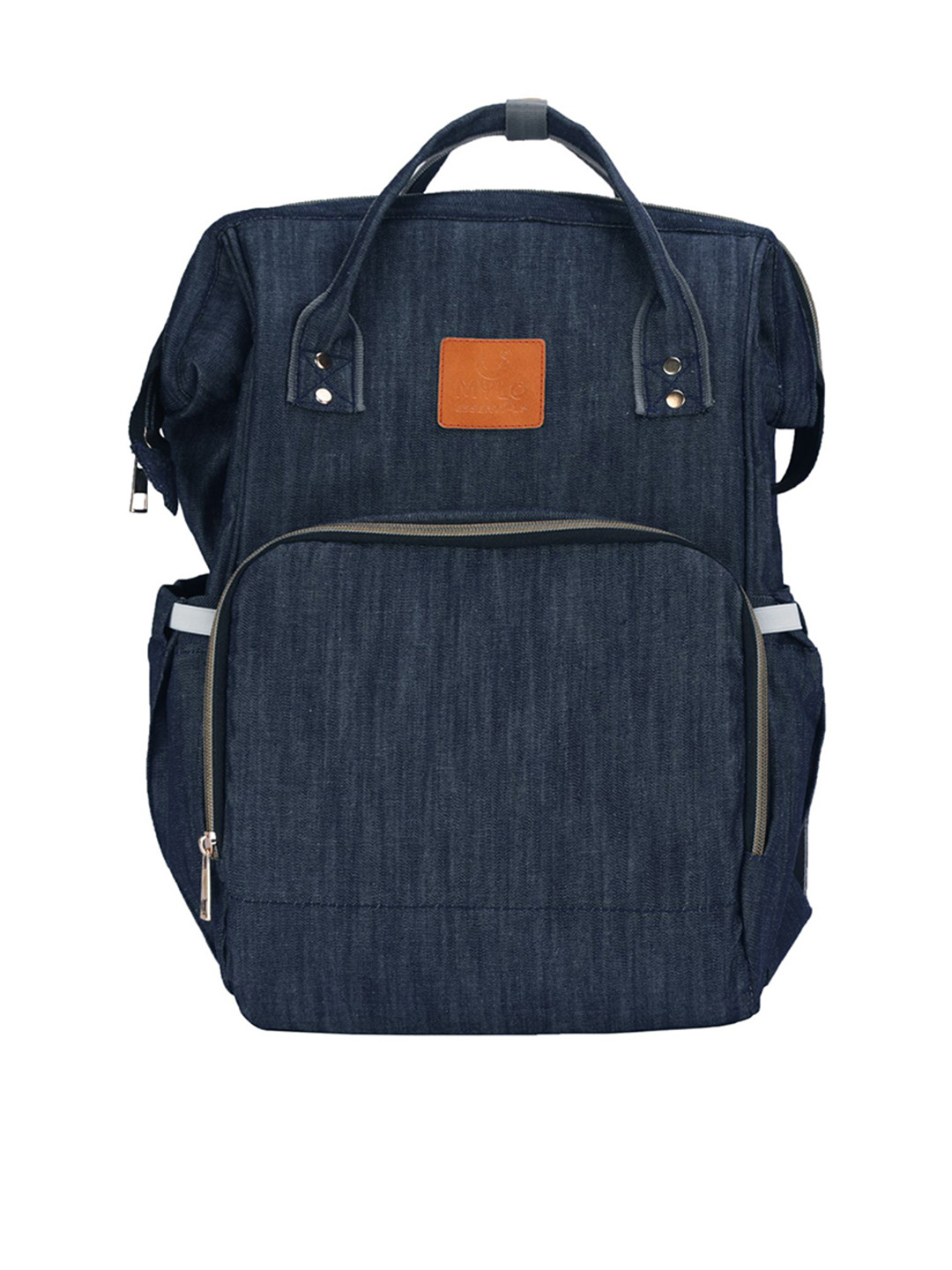 MYLO ESSENTIALS Unisex Kids Blue & Orange Colourblocked Backpack