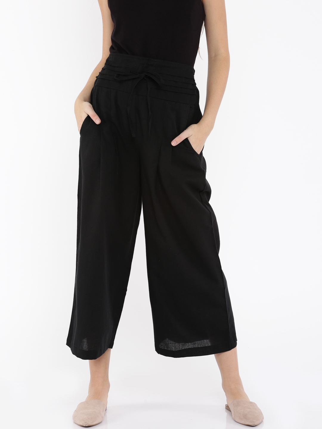 Buy Culture the Dignity Womens Rayon Solid Palazzo Pants Palazzo Trousers  Combo of 2  Black  White  CRPZBW  Pack of 2  Free Size Online at Low  Prices in India  Paytmmallcom