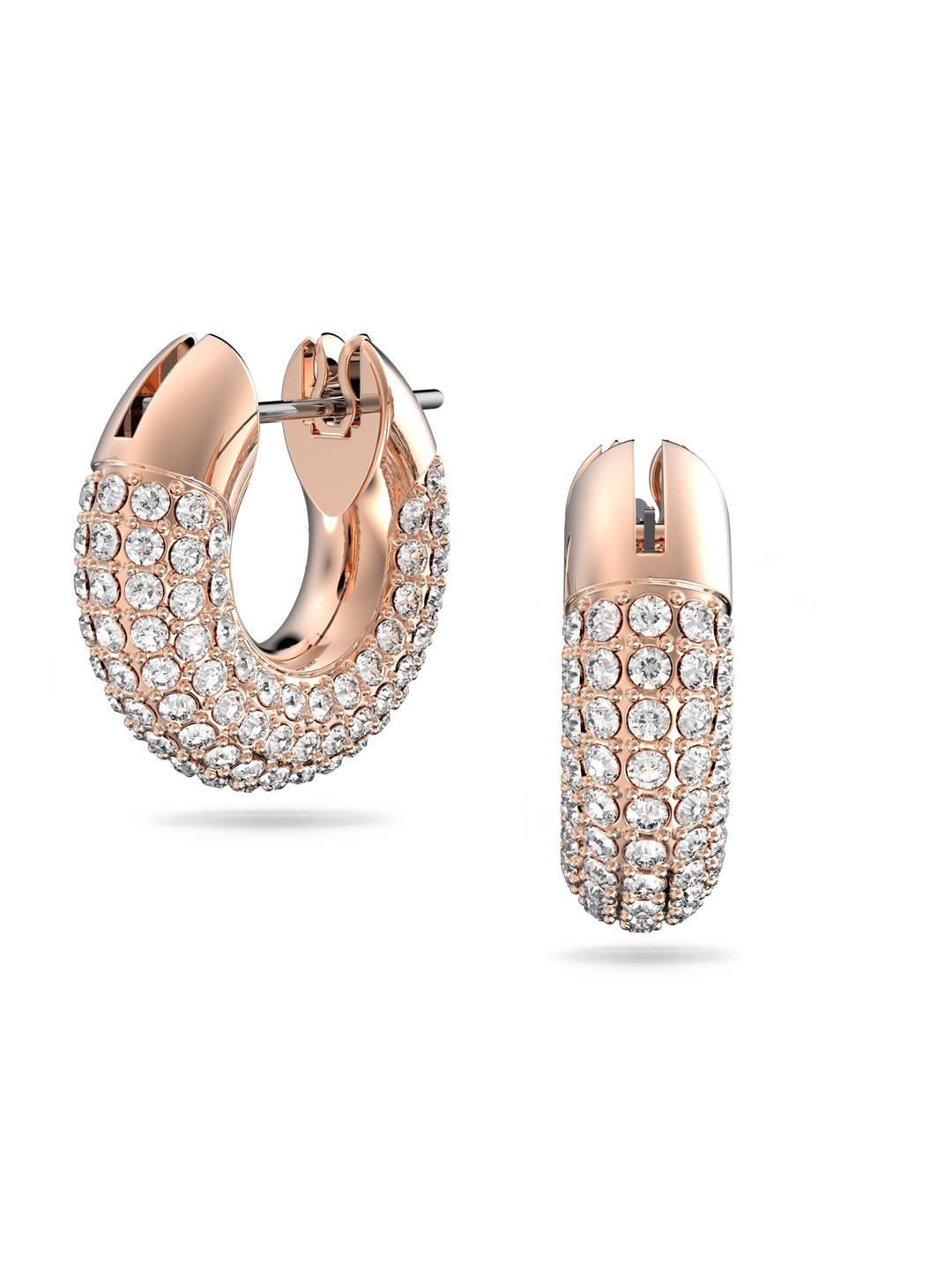 SWAROVSKI Rose Gold-Plated Dextera Hoop Earrings