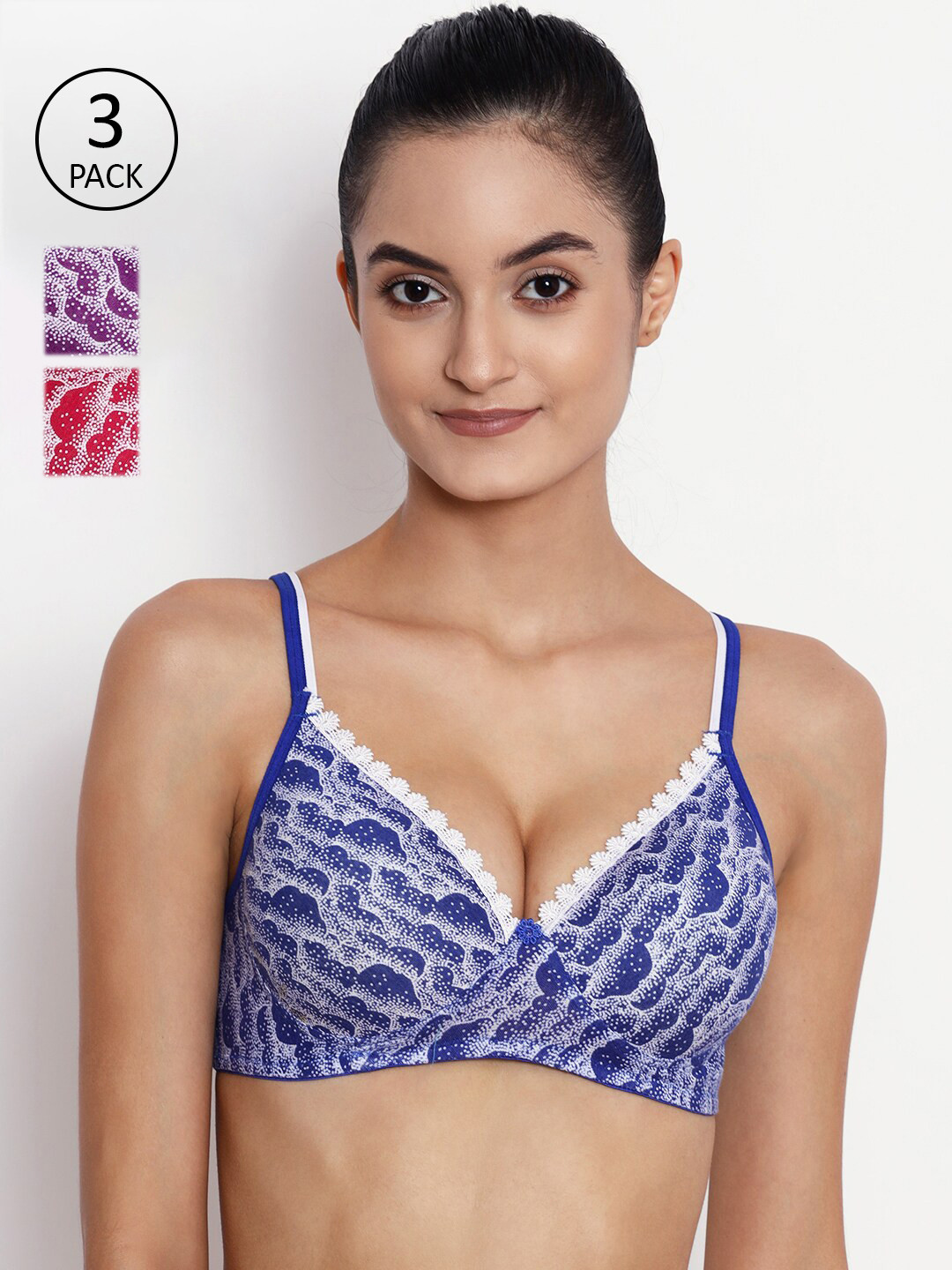 ABELINO Pack Of 3 Bras Lightly Padded