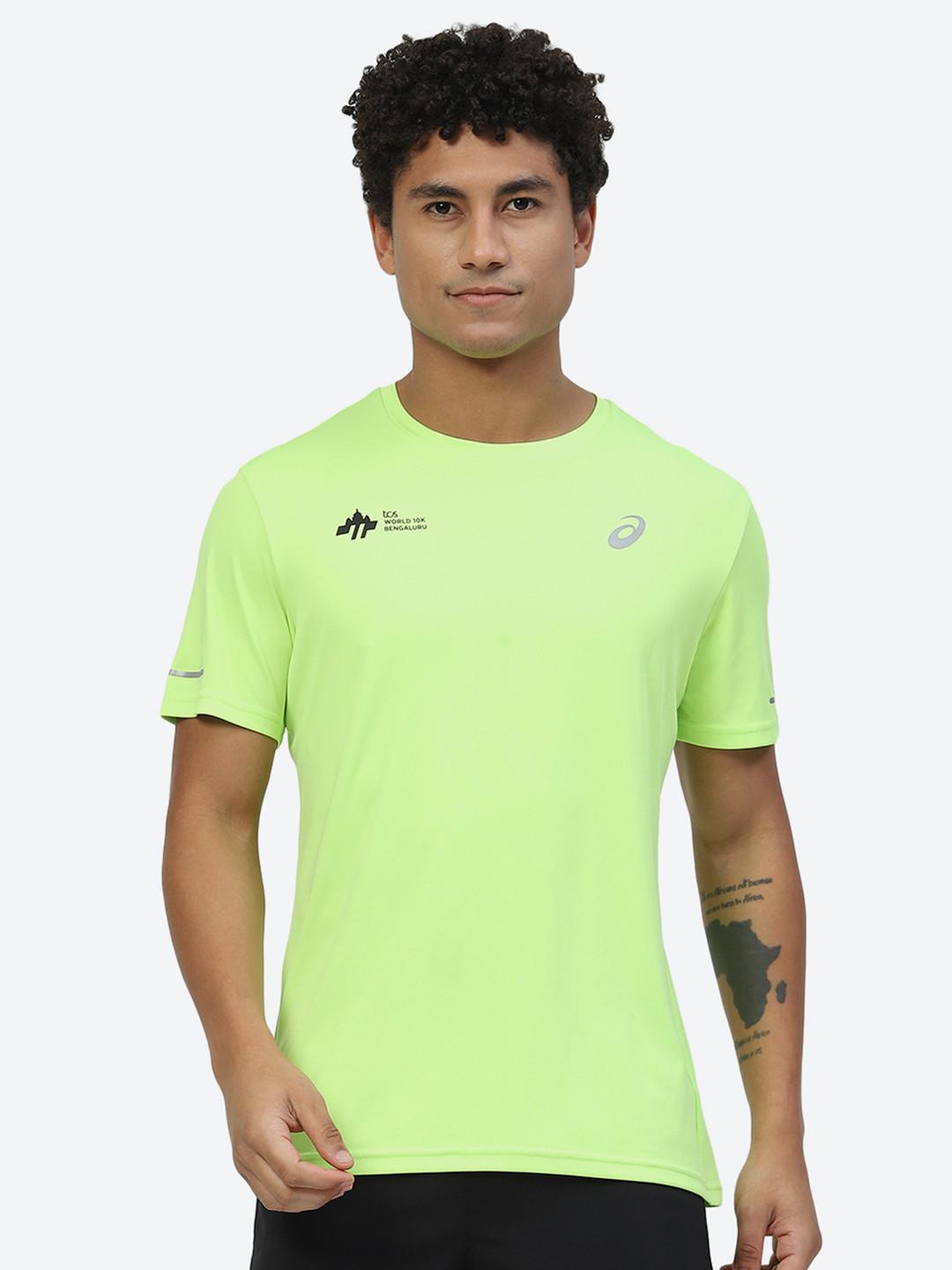 Mens Tshirt Neon Green Gildan Shirt Plain Airjet Fabric Neon Green