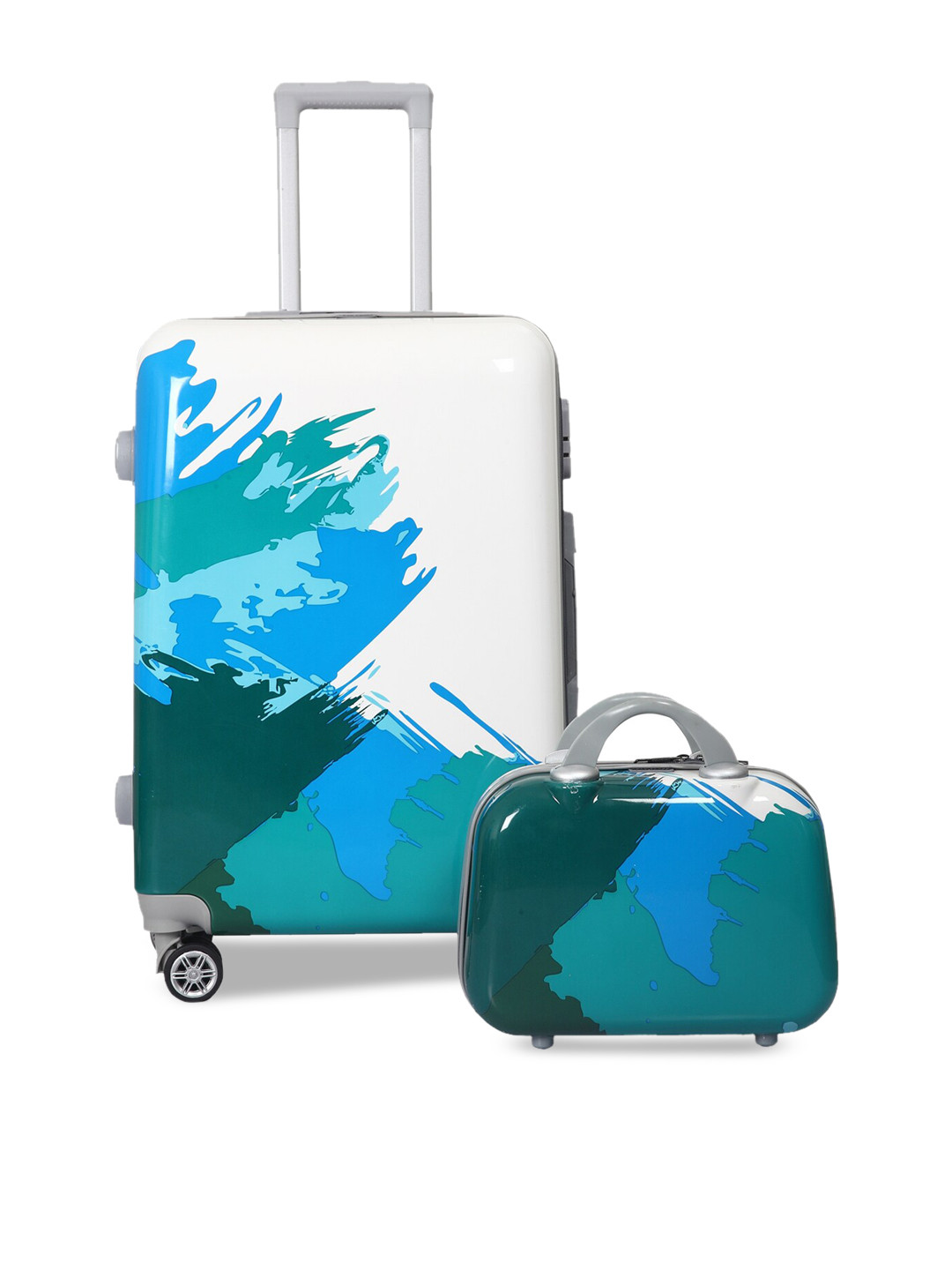 Polo Class Set Of 2 Hard Sided Trolley Suitcase & Vanity Bag