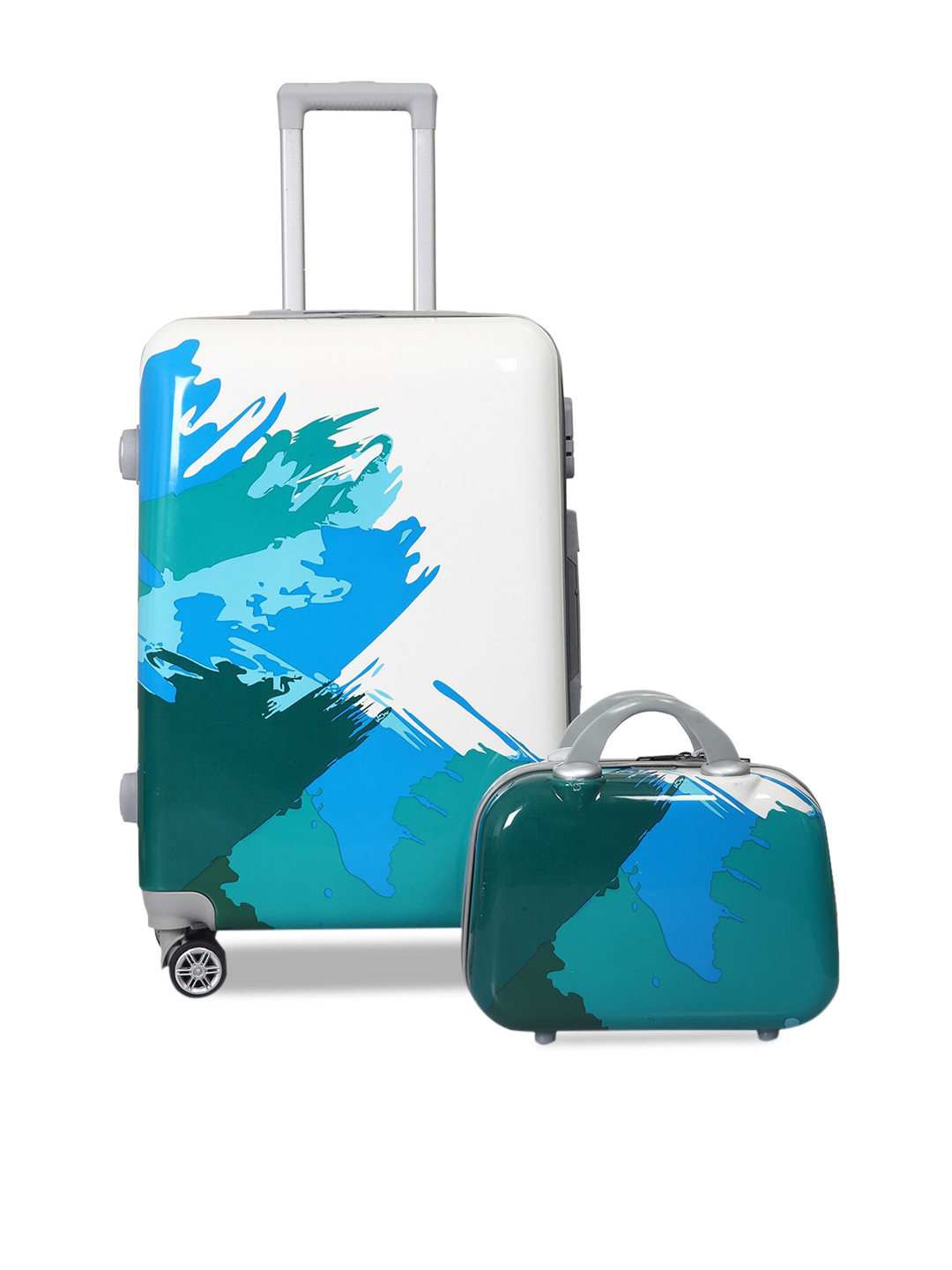 Polo Class Set Of 2 Hard Sided Trolley Suitcase & Vanity Bag